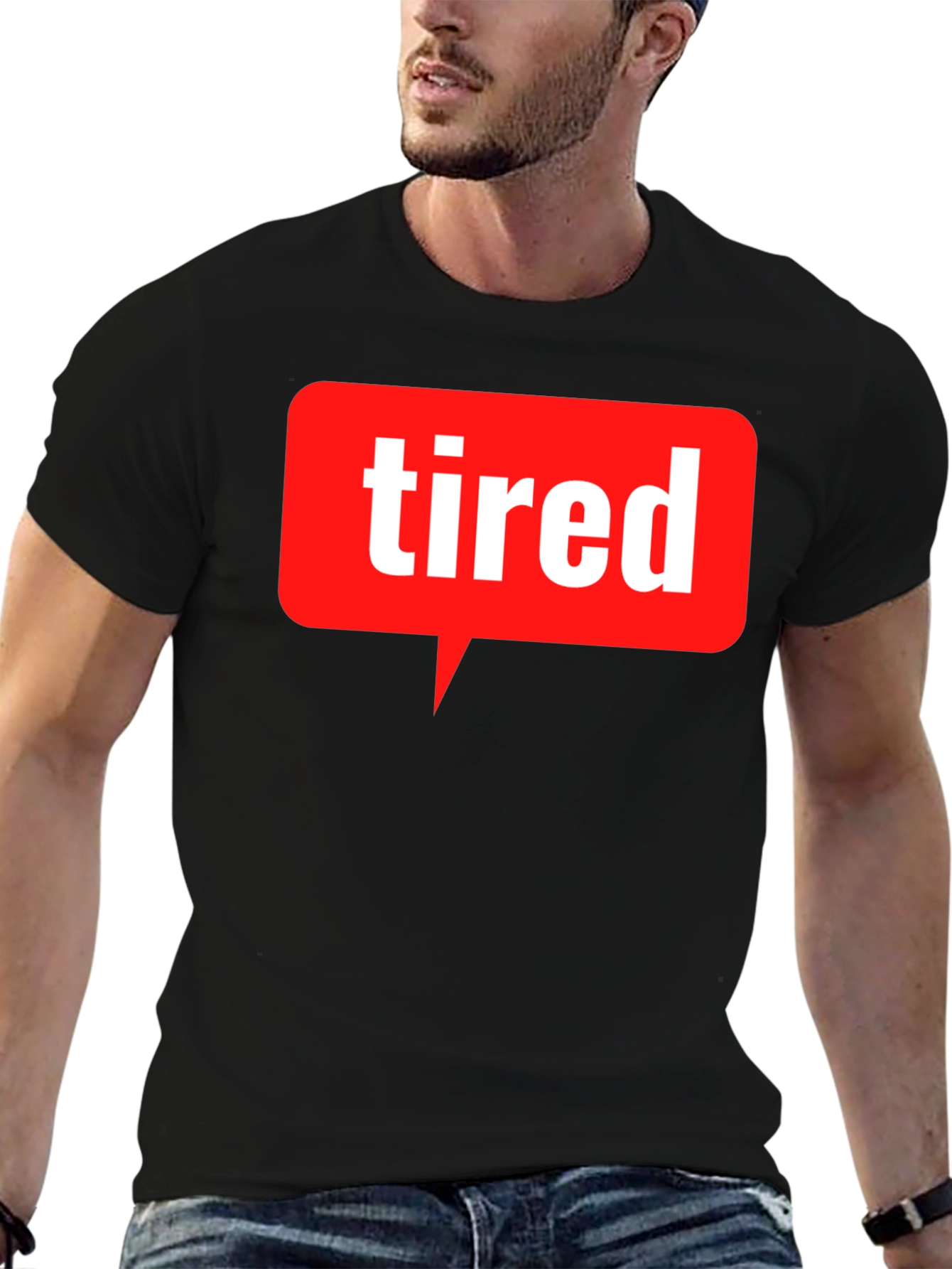 Tired Speech Bubble T-Shirt - Mens Graphic Tee