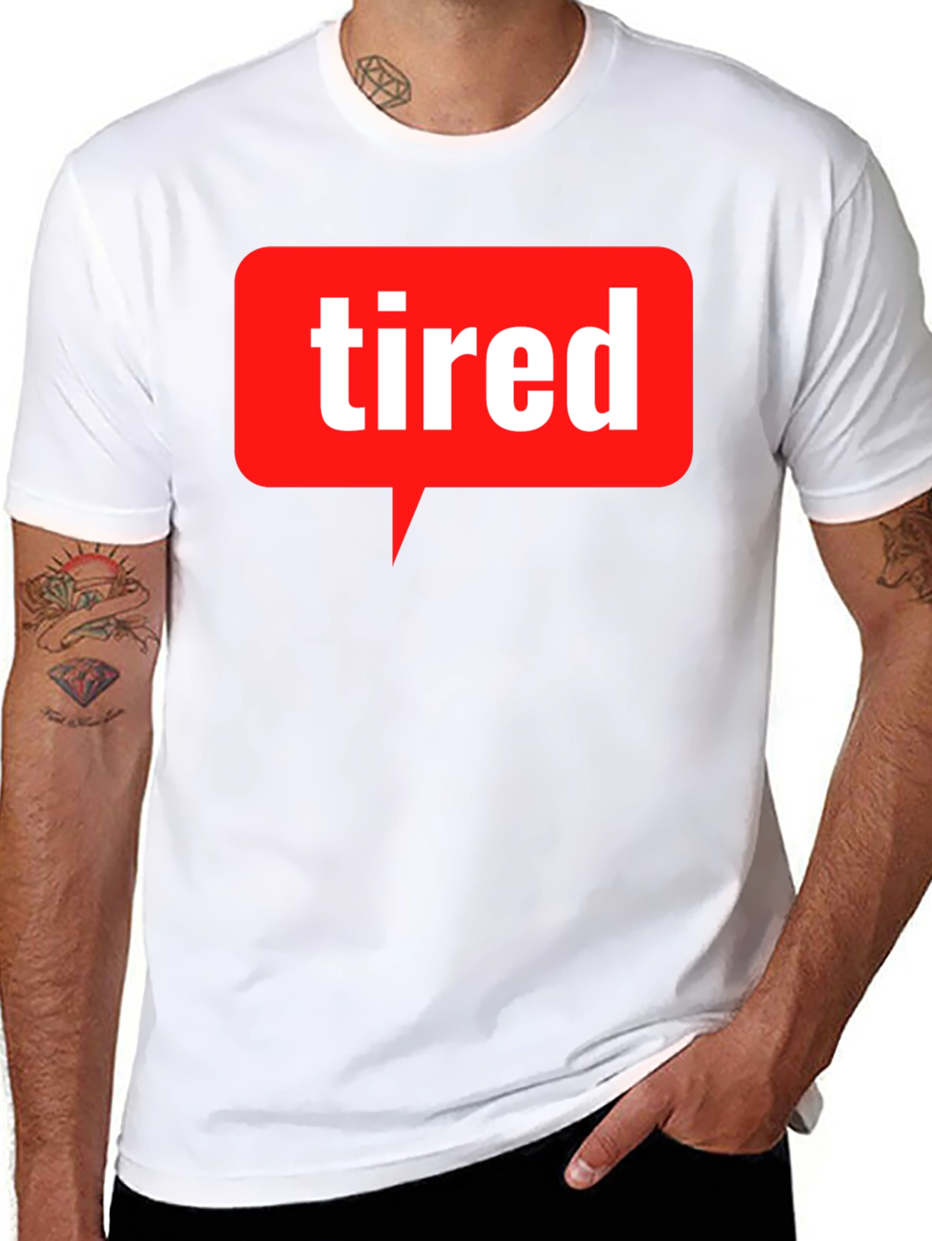 Tired Speech Bubble T-Shirt - Mens Graphic Tee