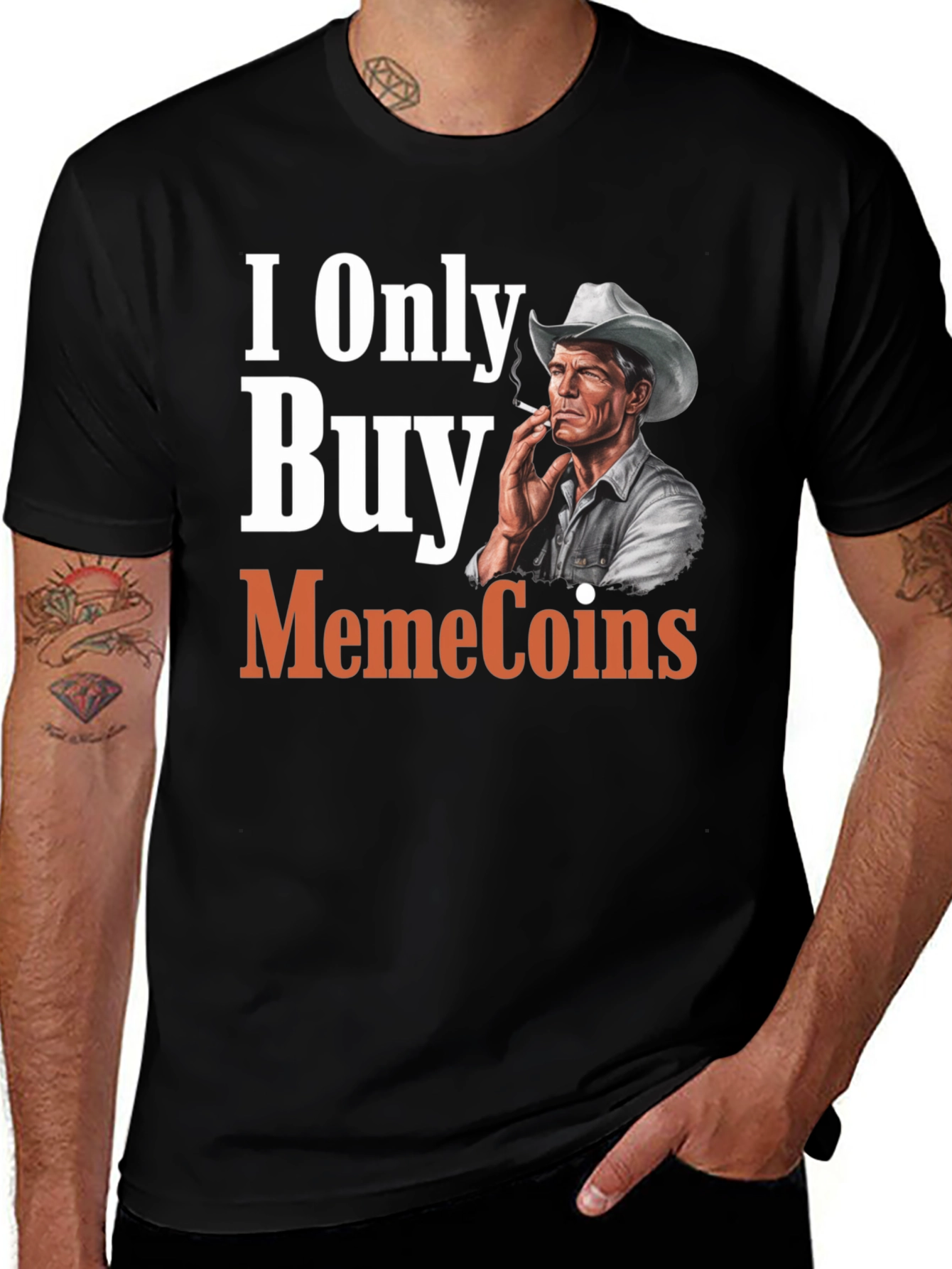 I Only Buy MemeCoins Black T-Shirt