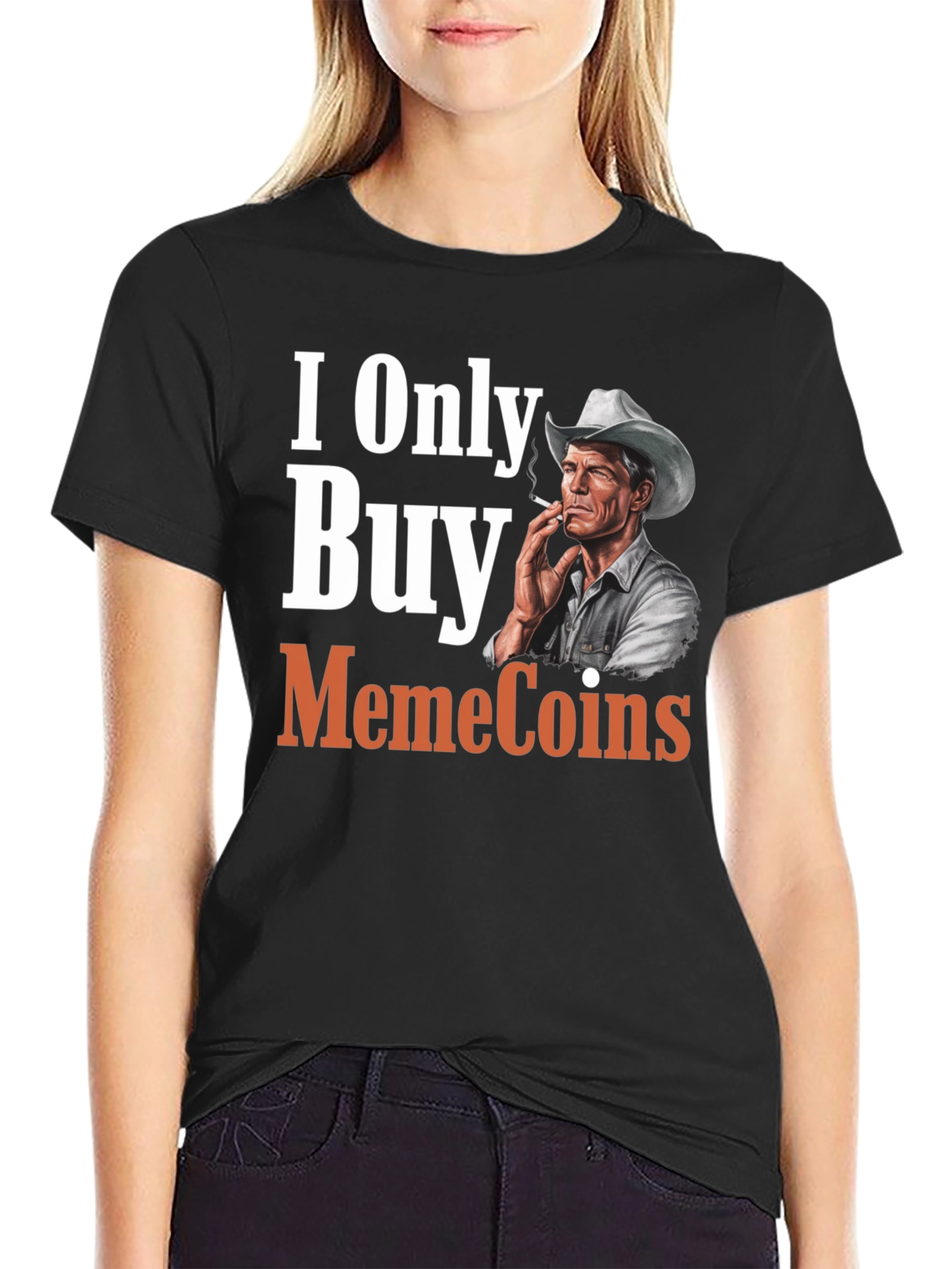 I Only Buy MemeCoins Black T-Shirt