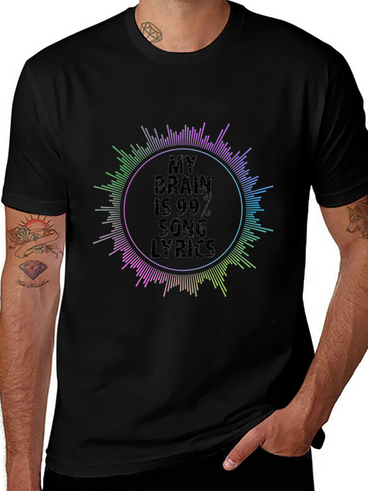My Brain is 99% Song Lyrics Graphic T-Shirt