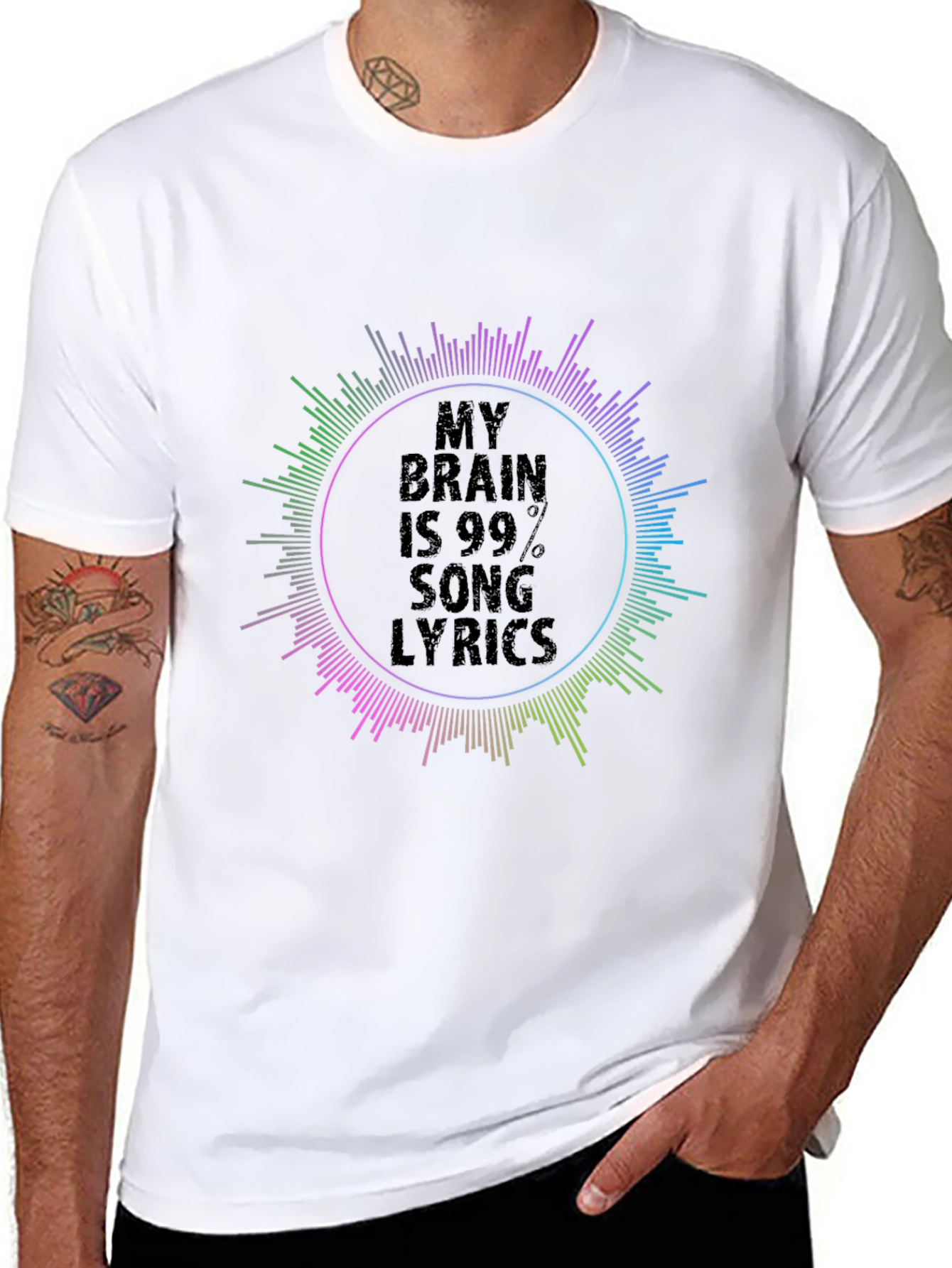 My Brain is 99% Song Lyrics Graphic T-Shirt
