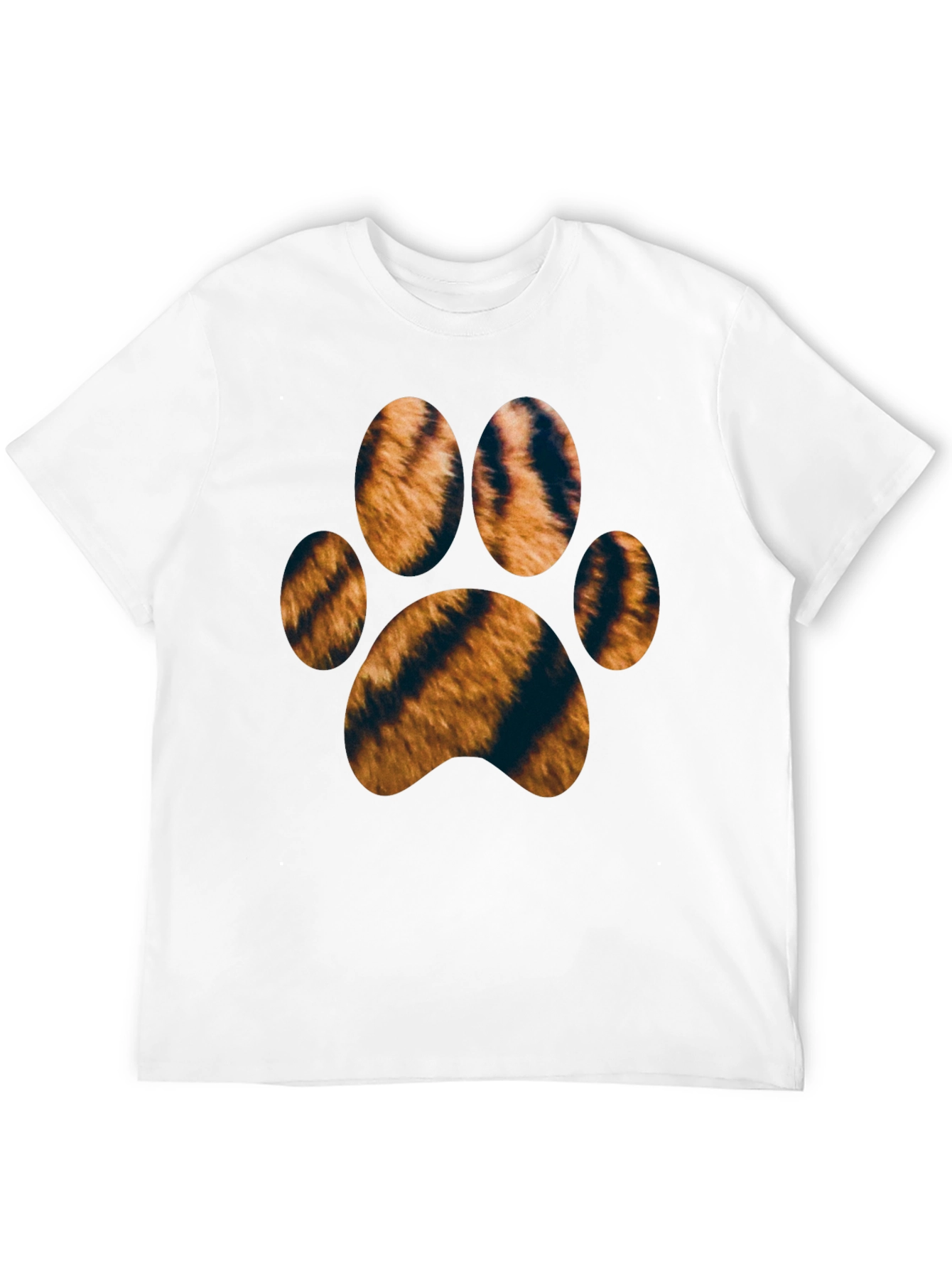 Tiger Paw Print Black T-Shirt