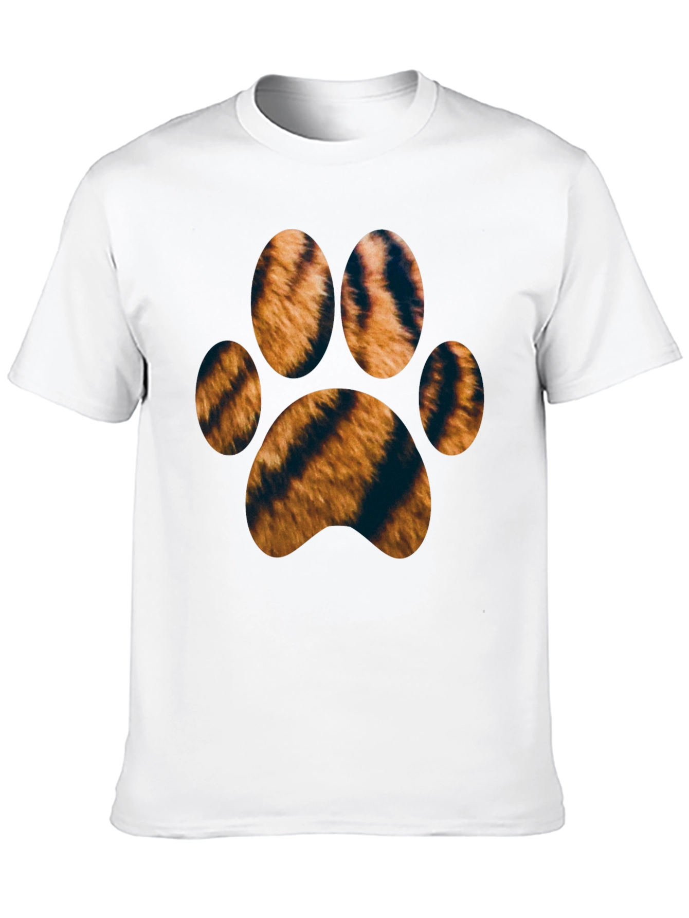 Tiger Paw Print Black T-Shirt