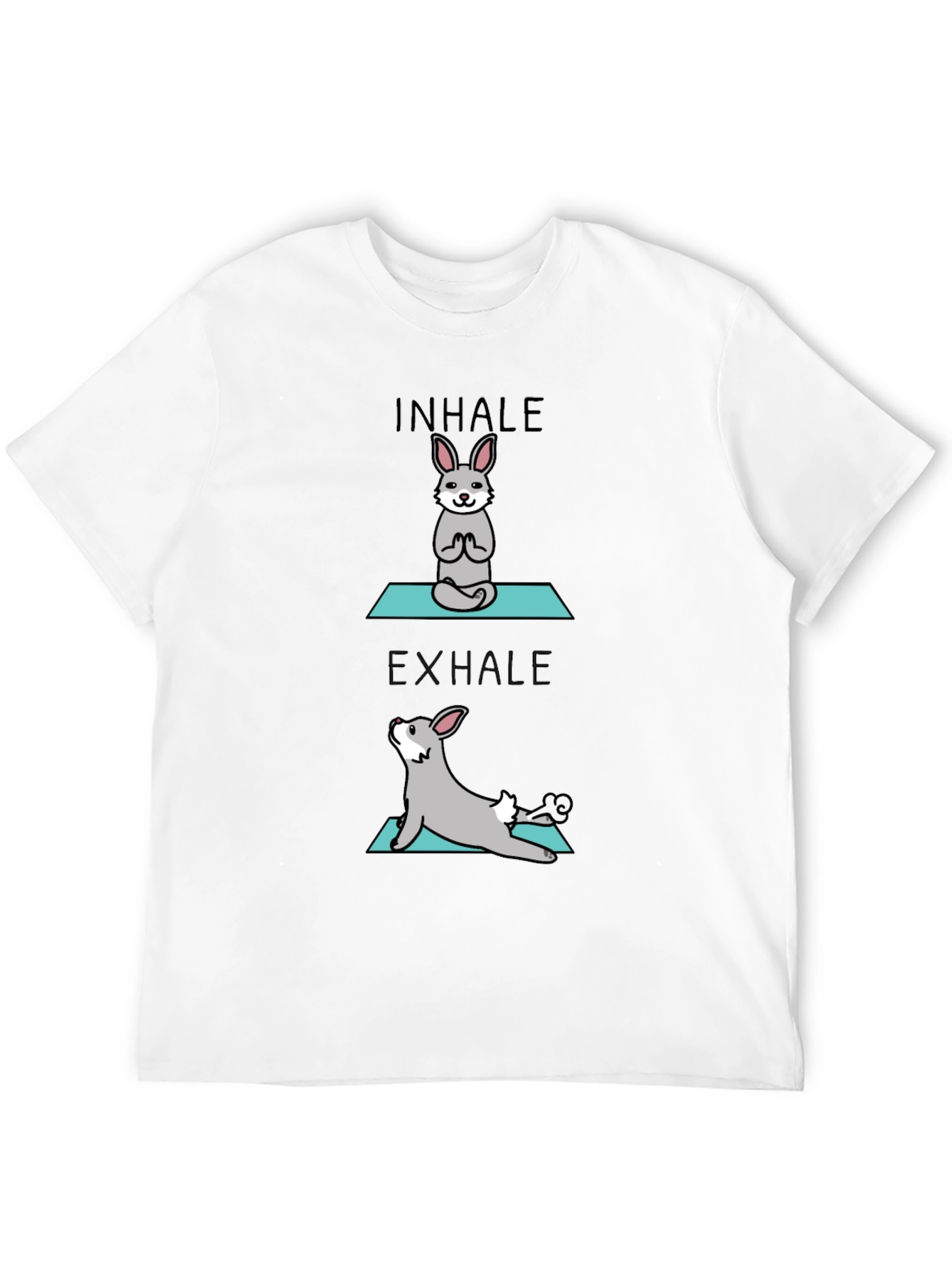 Inhale Exhale Yoga Bunny Black T-Shirt