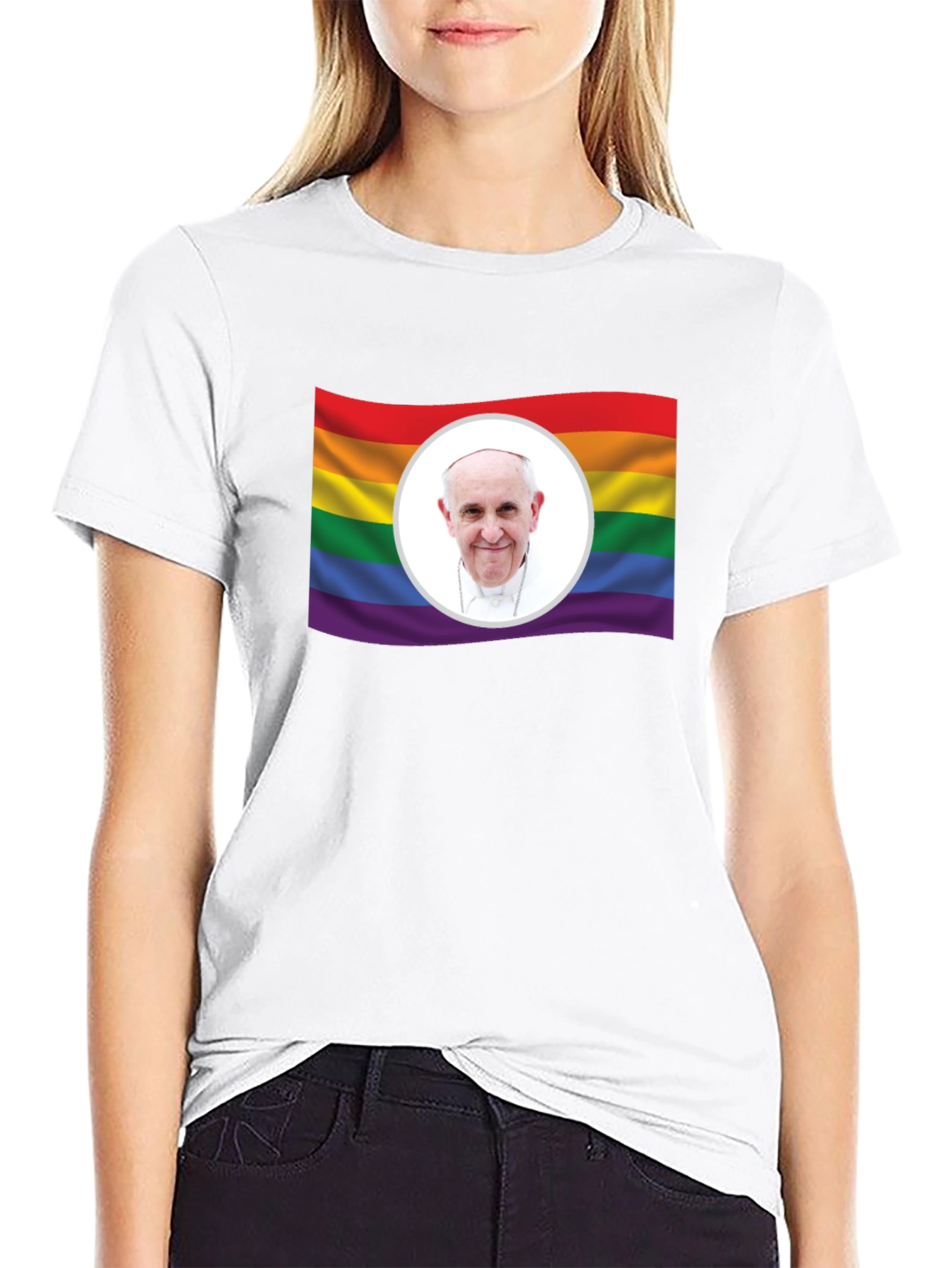 Pride Pope Francis Black T-Shirt