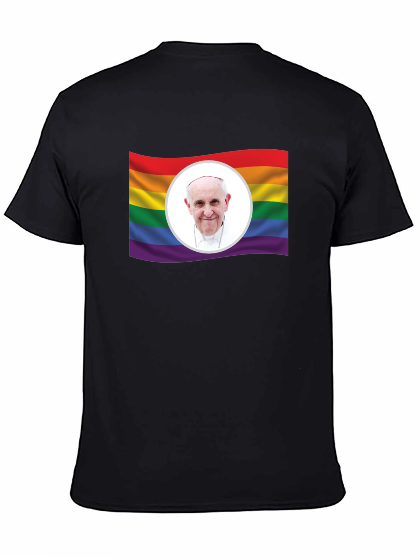 Pride Pope Francis Black T-Shirt