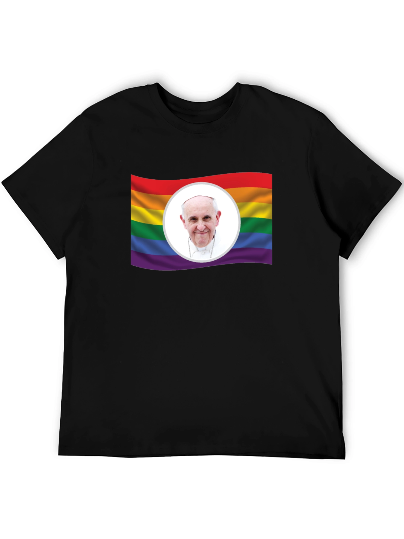 Pride Pope Francis Black T-Shirt