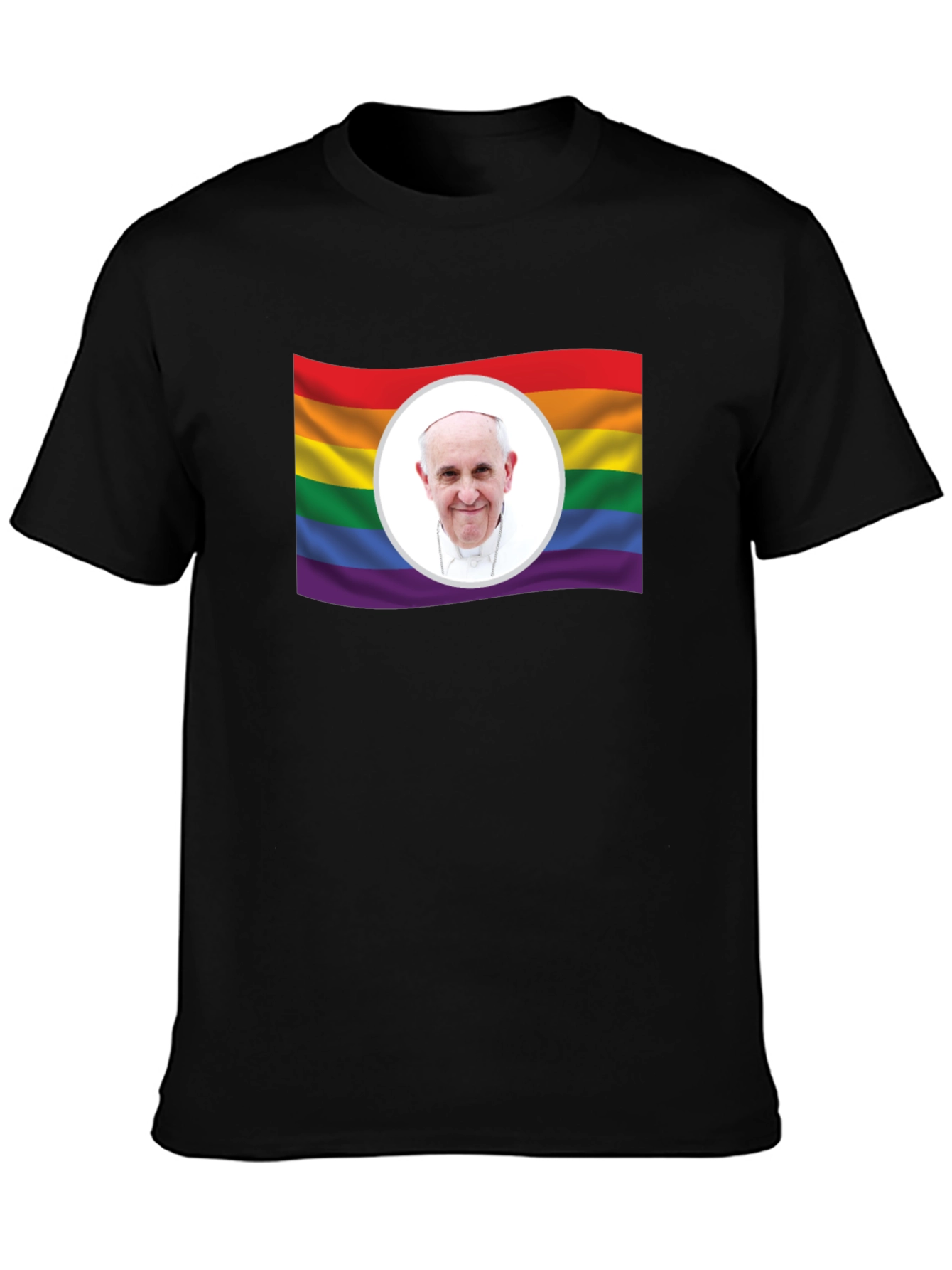 Pride Pope Francis Black T-Shirt