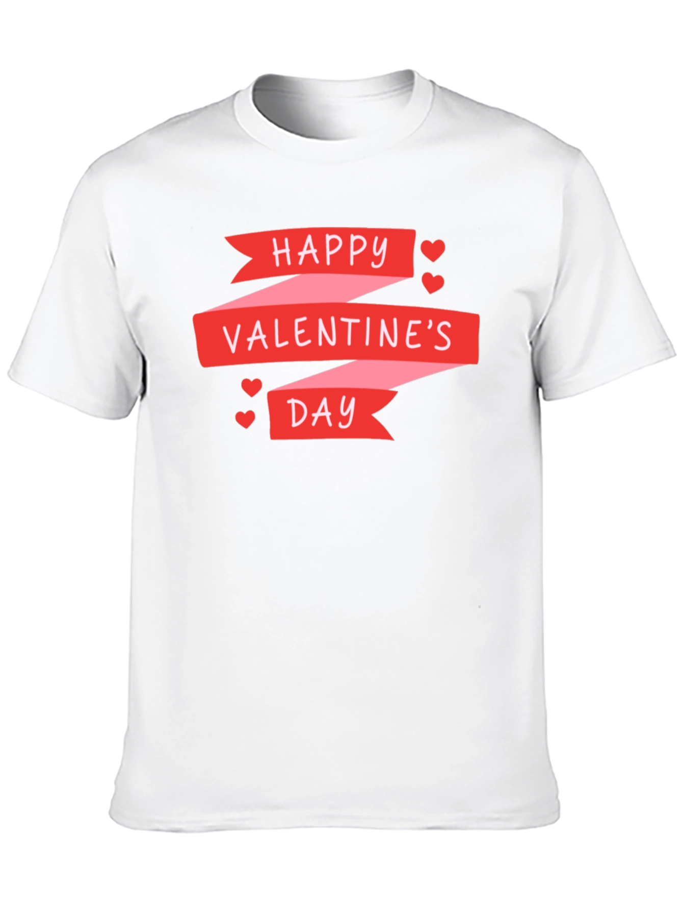 Happy Valentines Day Graphic Tee - Black