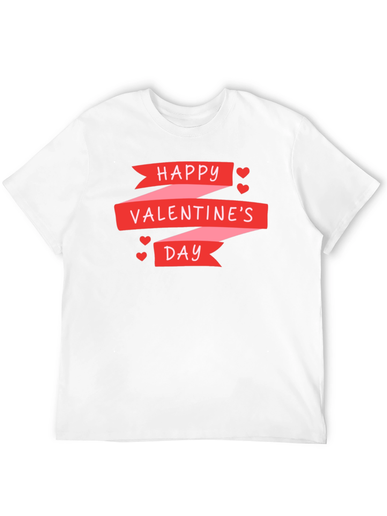 Happy Valentines Day Graphic Tee - Black