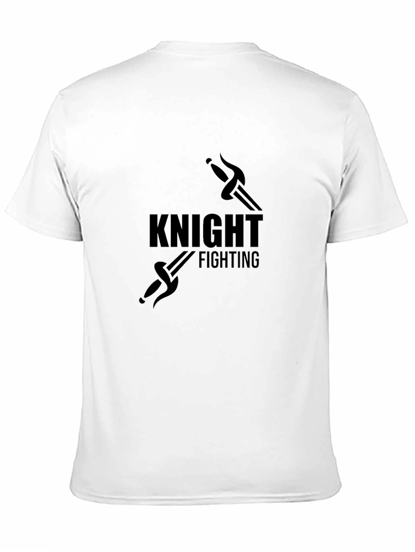 Knight Fighting Graphic T-Shirt - Black