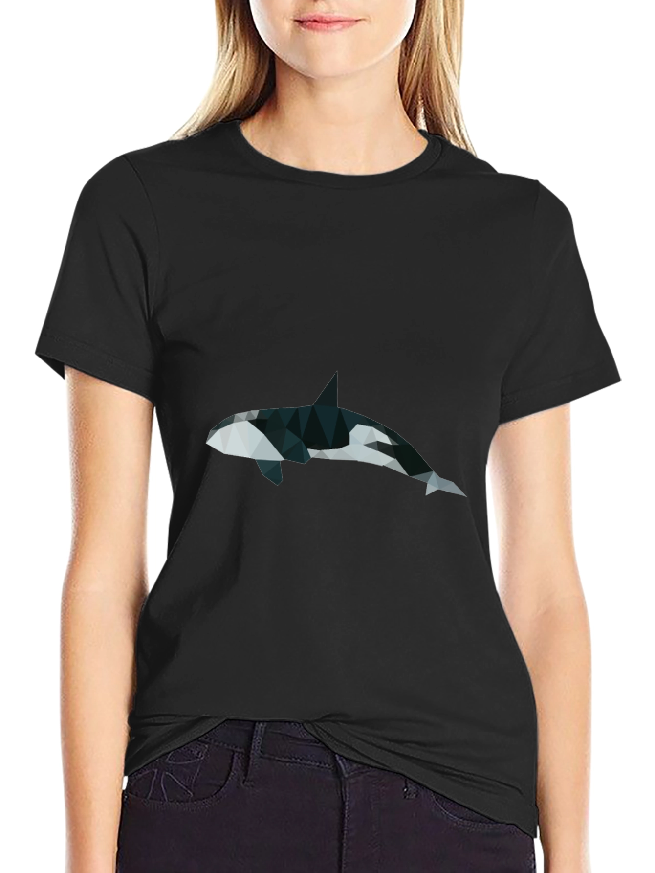 Geometric Orca Graphic T-Shirt