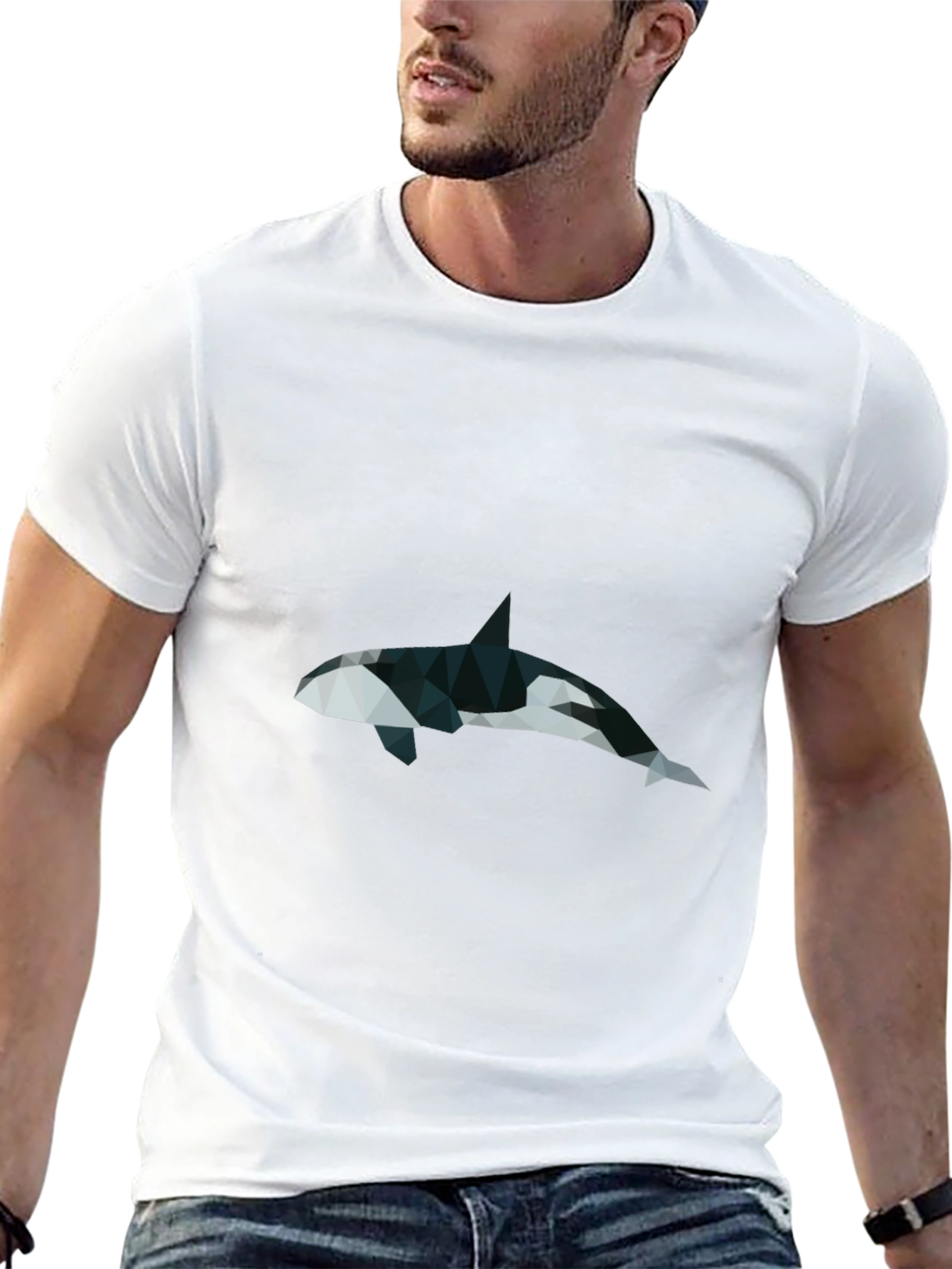 Geometric Orca Graphic T-Shirt