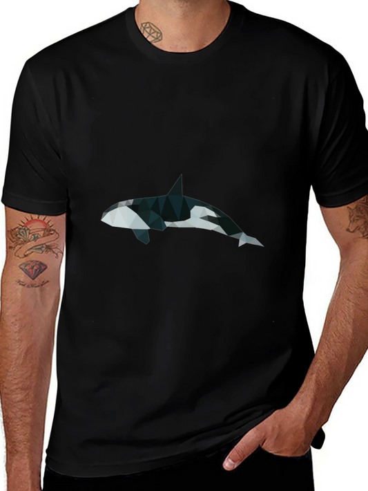 Geometric Orca Graphic T-Shirt