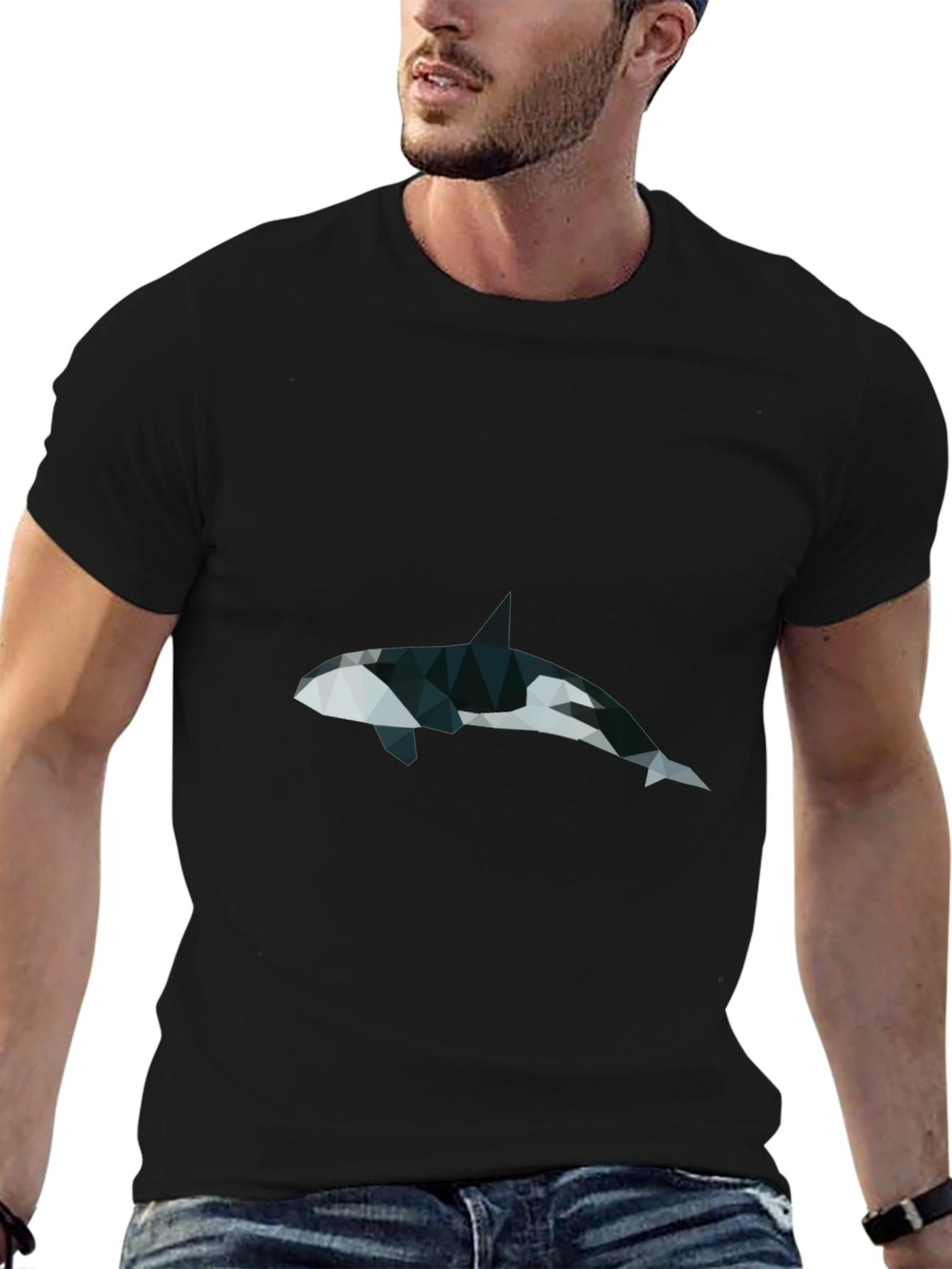 Geometric Orca Graphic T-Shirt