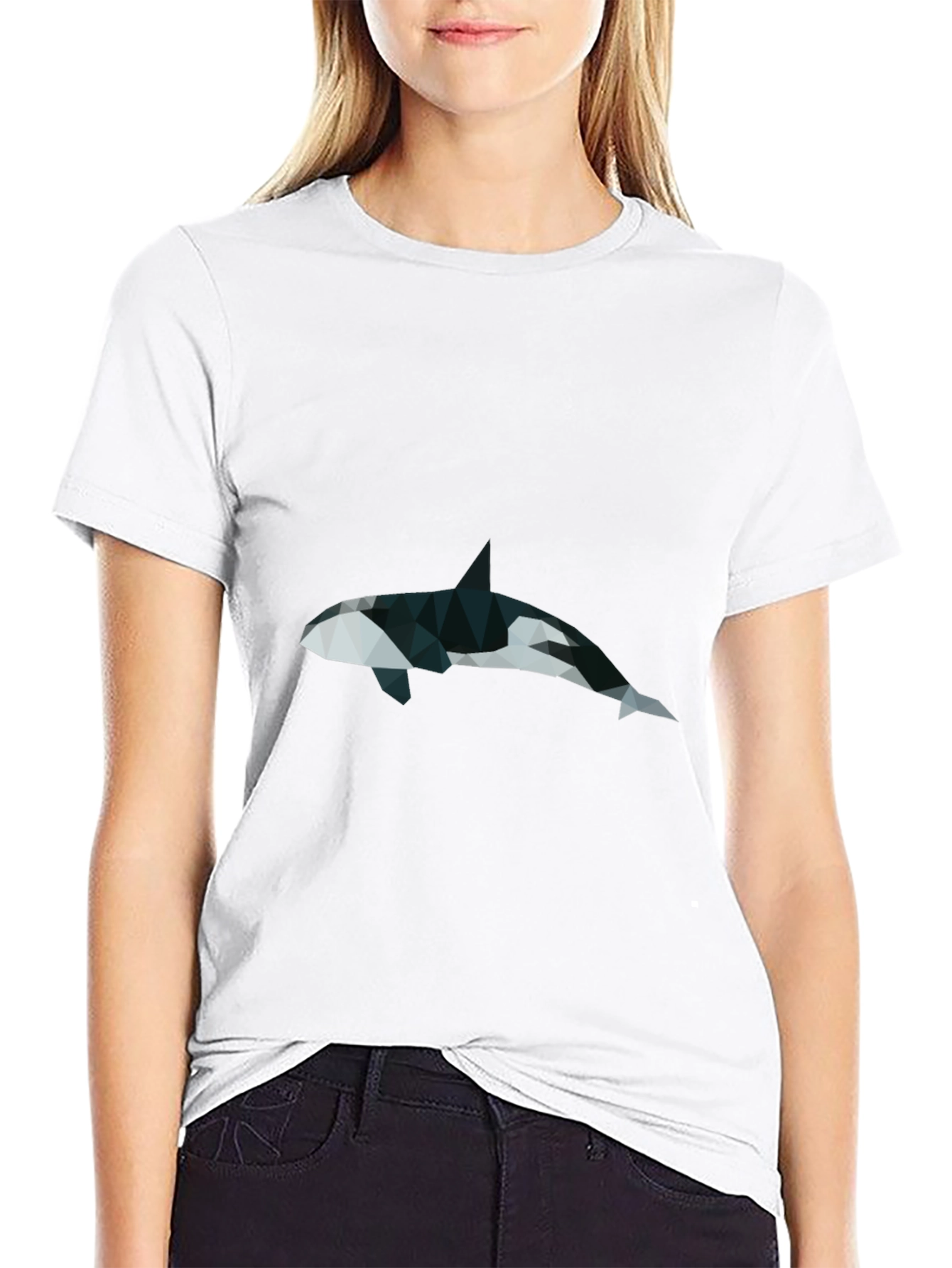 Geometric Orca Graphic T-Shirt