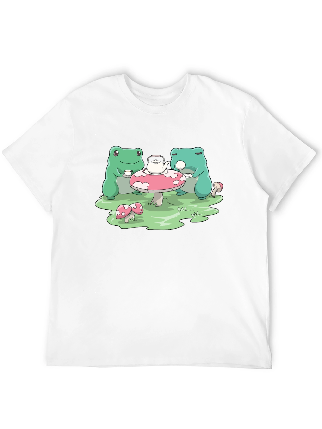 Frog Tea Party Graphic Tee - Cute Toad T-Shirt