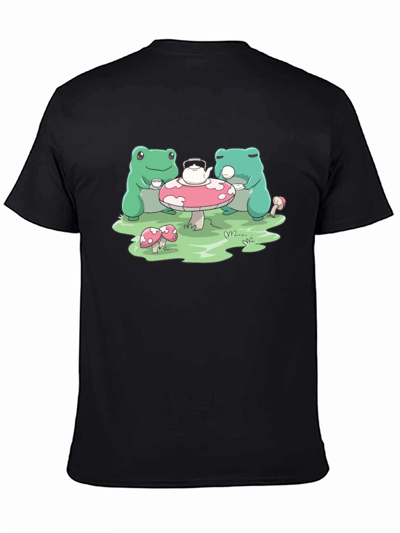 Frog Tea Party Graphic Tee - Cute Toad T-Shirt