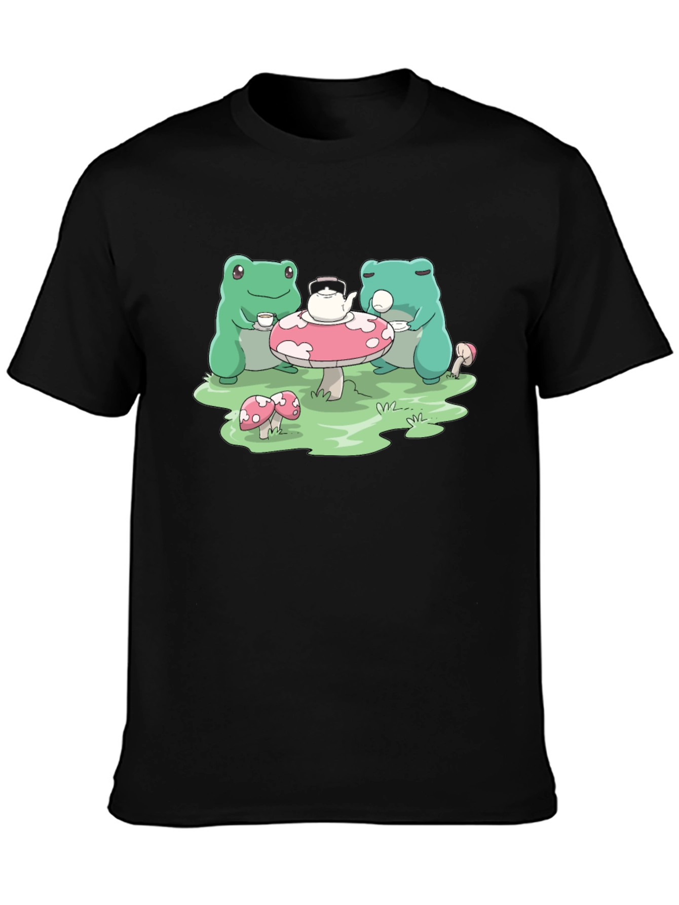 Frog Tea Party Graphic Tee - Cute Toad T-Shirt