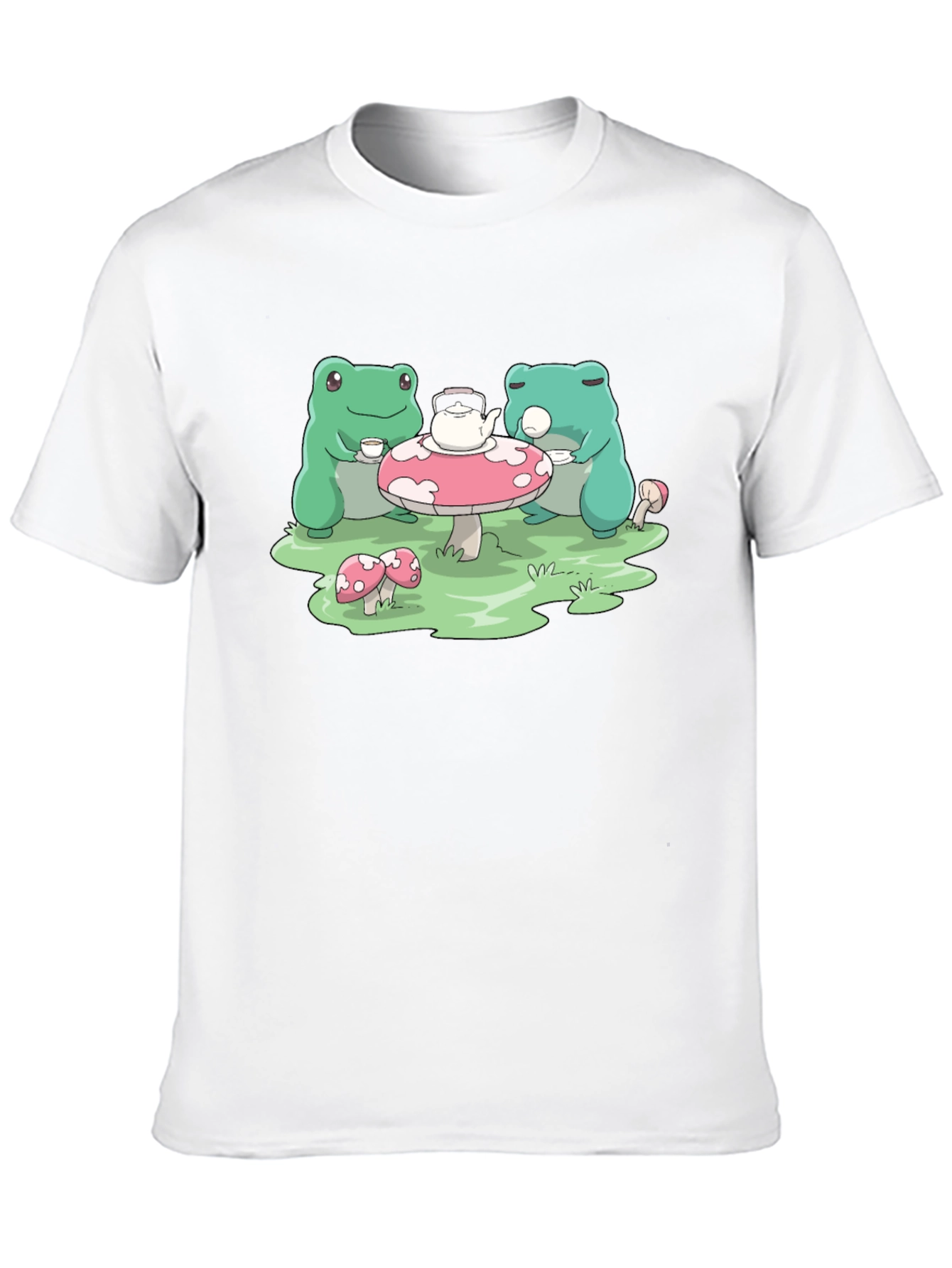 Frog Tea Party Graphic Tee - Cute Toad T-Shirt