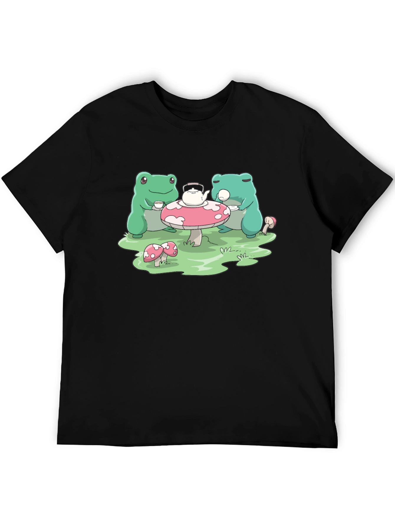 Frog Tea Party Graphic Tee - Cute Toad T-Shirt
