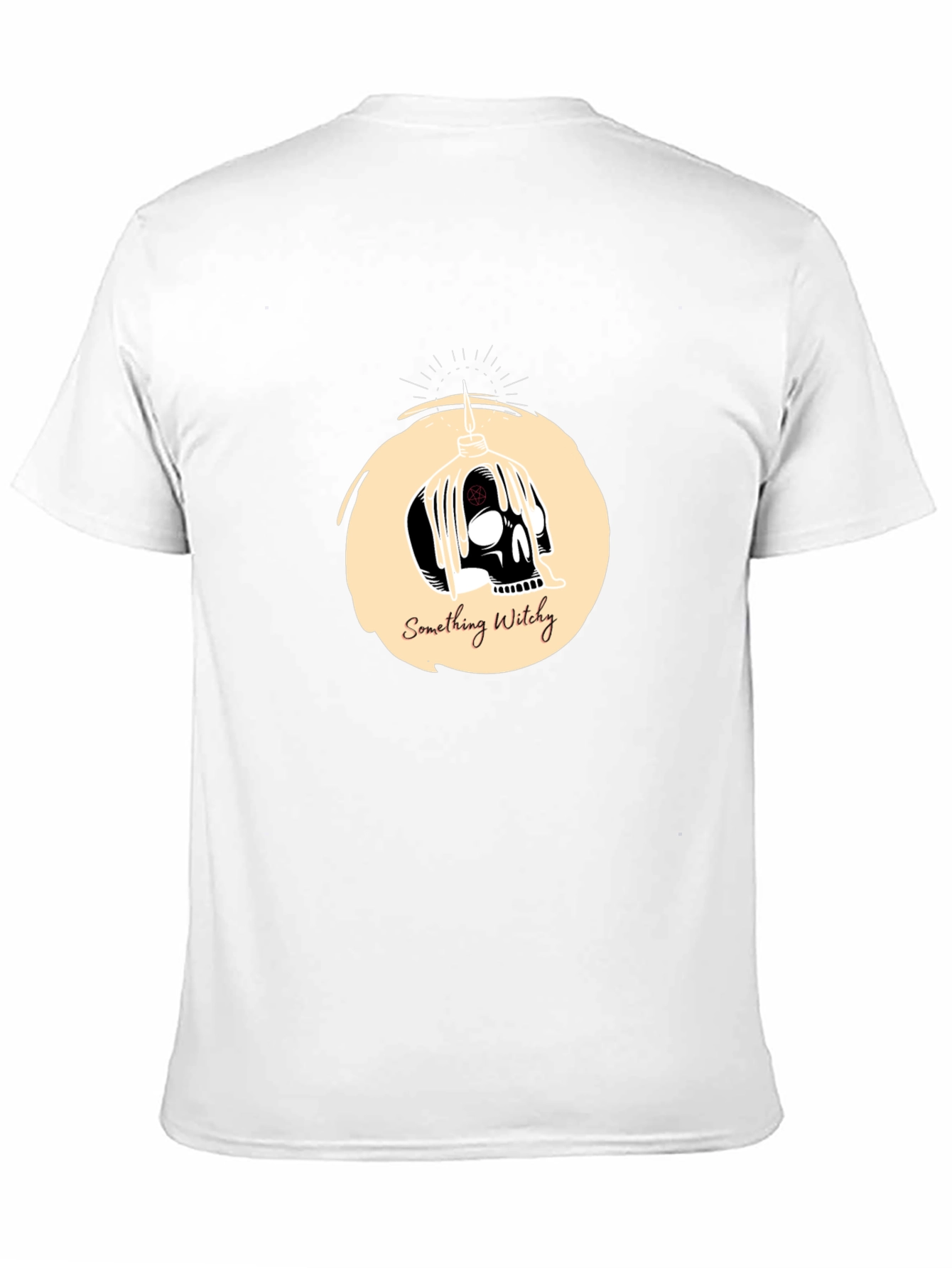 Something Witchy Skull Graphic Tee - Black