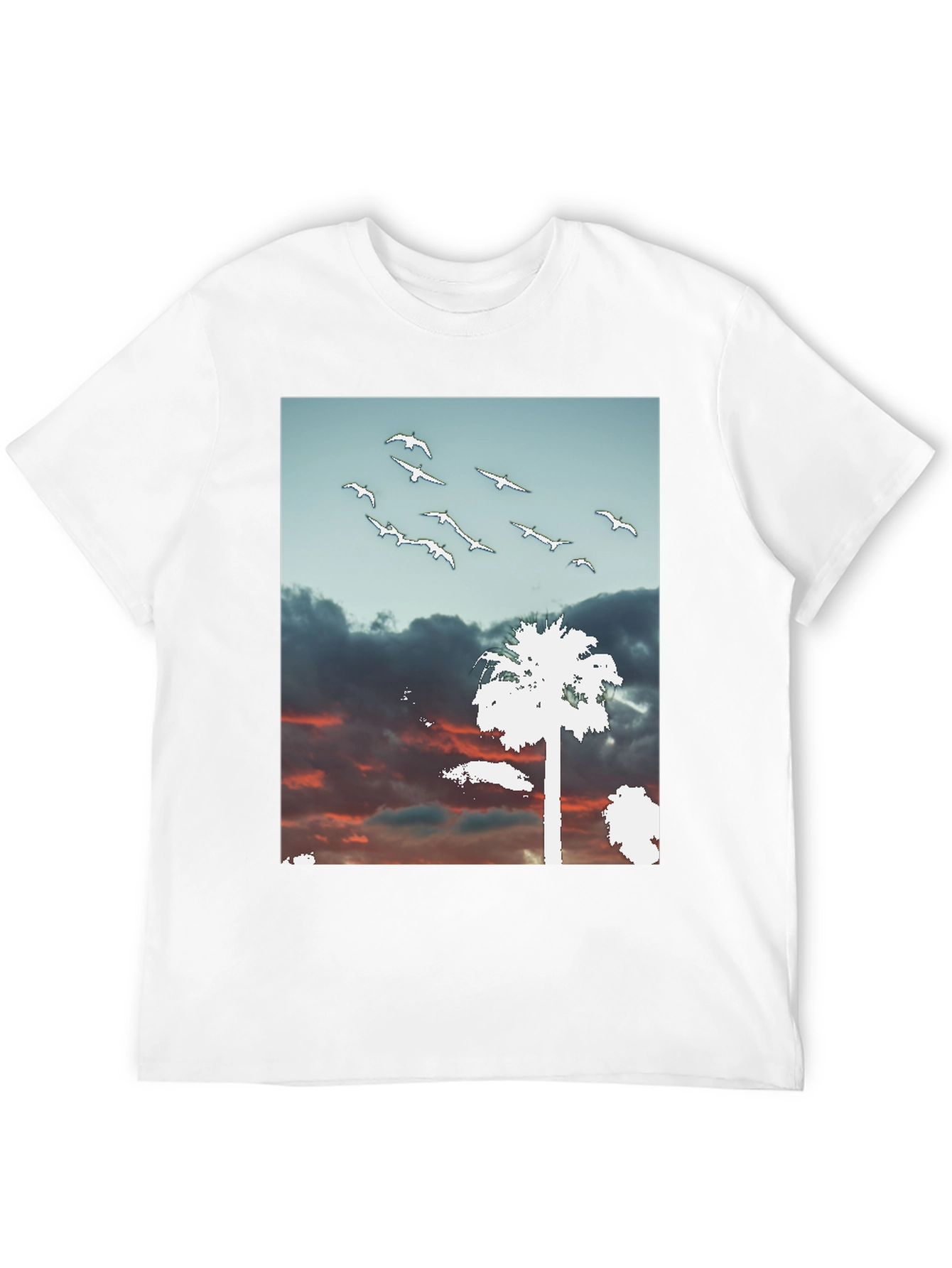 Sunset Palm Tree Graphic T-Shirt