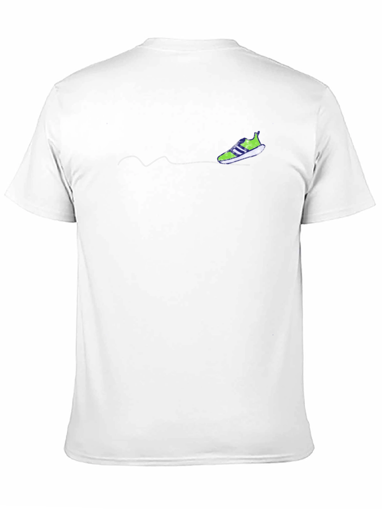 Cool Graphic Tee - Black with Running Shoe Design