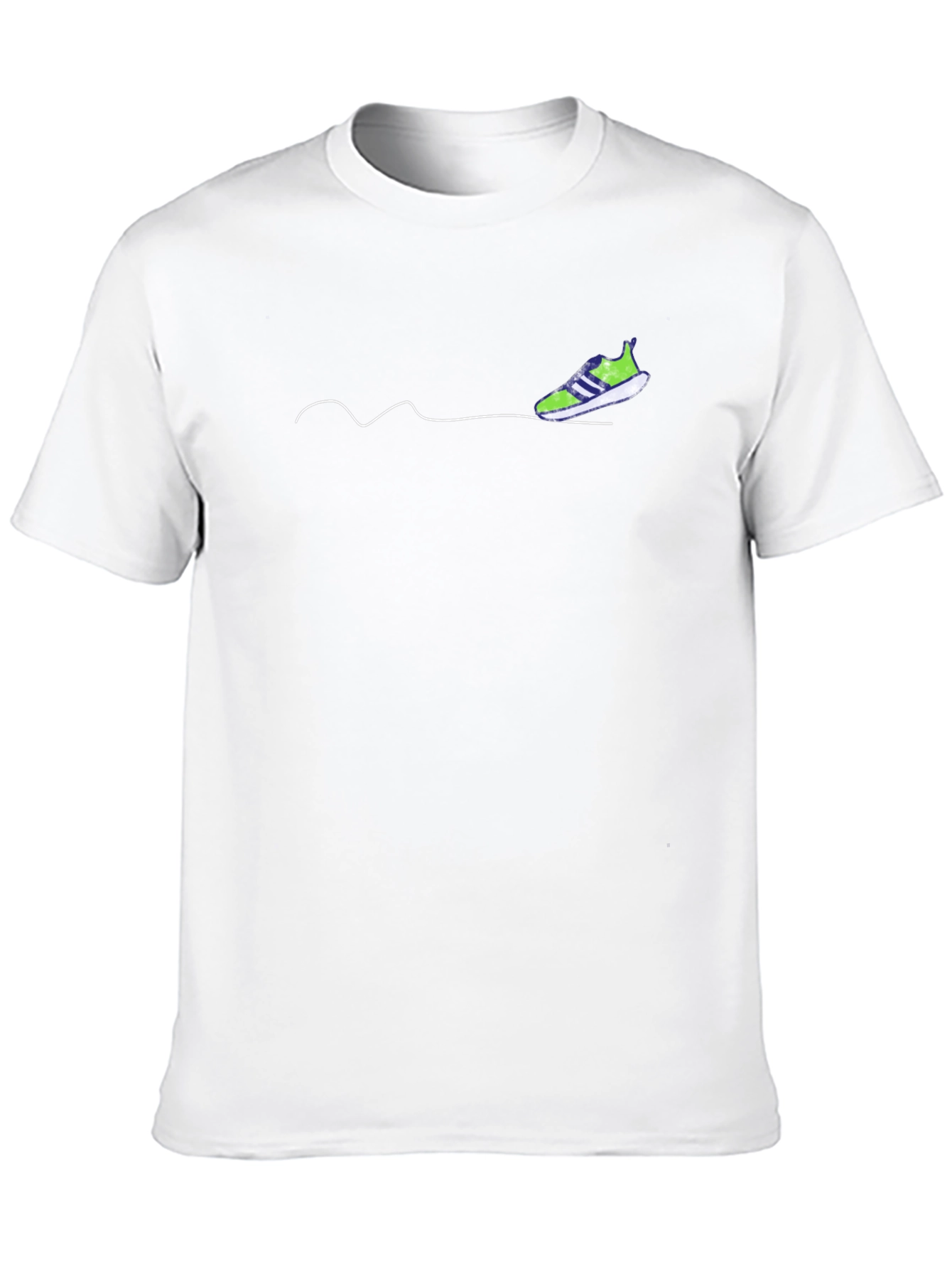 Cool Graphic Tee - Black with Running Shoe Design