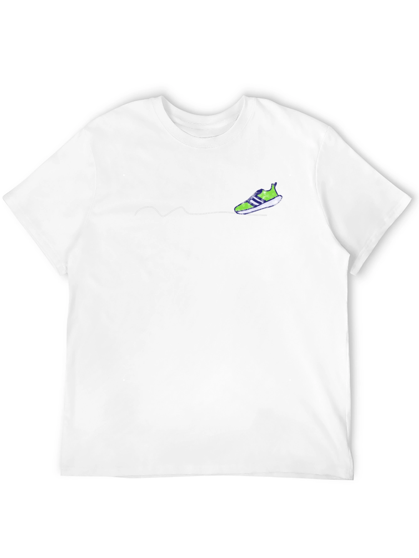 Cool Graphic Tee - Black with Running Shoe Design