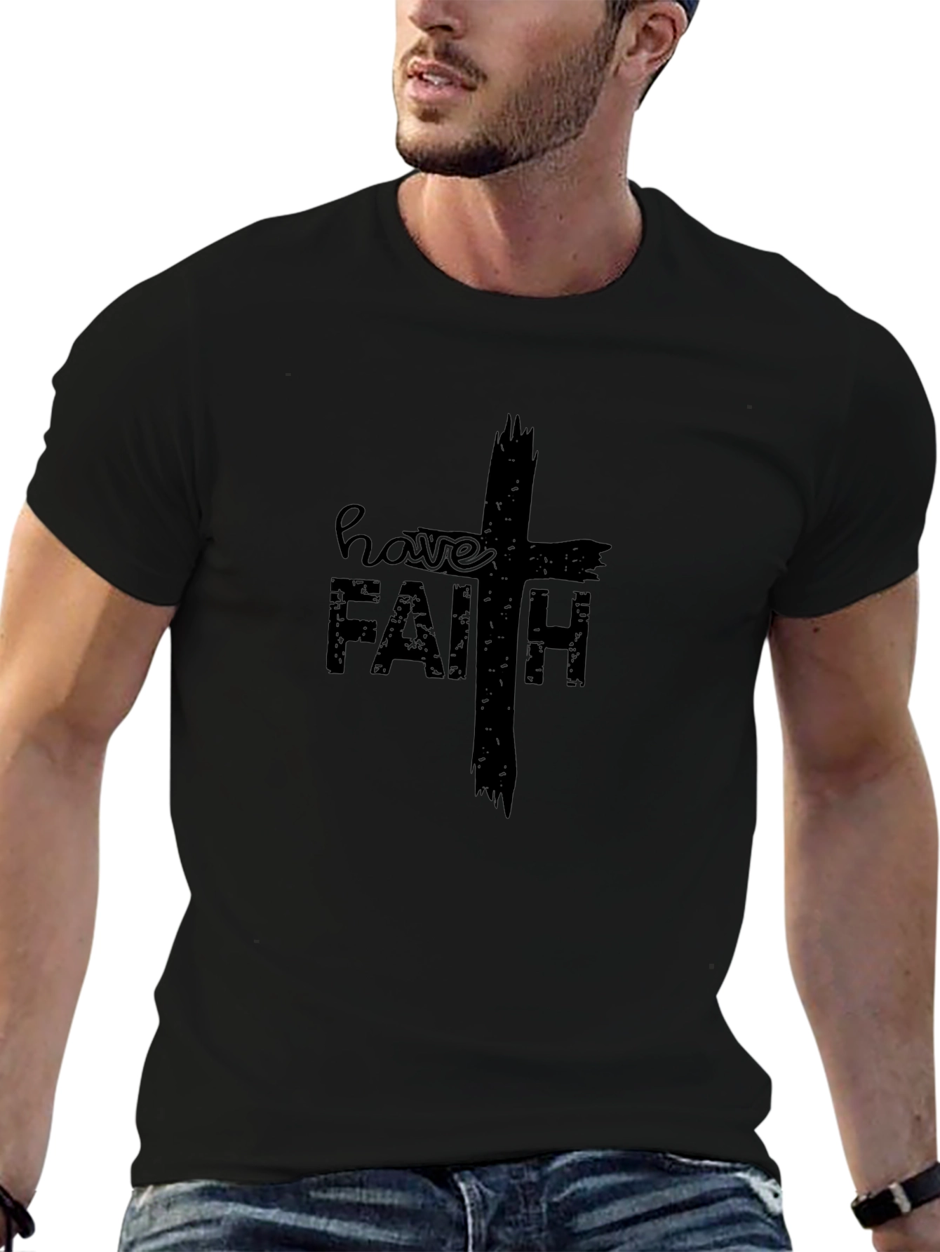 Faith Graphic Tee - Christian Black T-Shirt