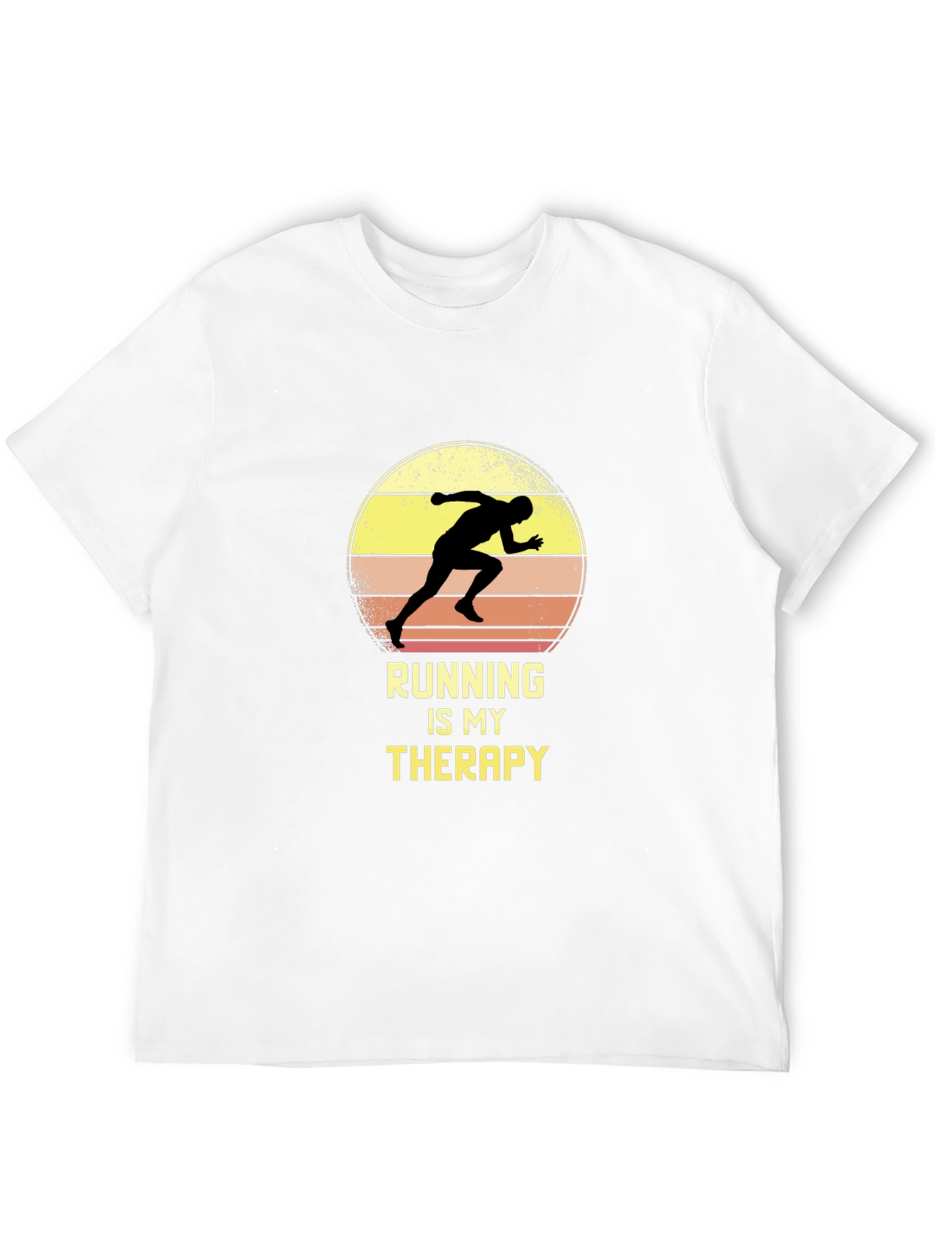 Running Is My Therapy T-Shirt - Black