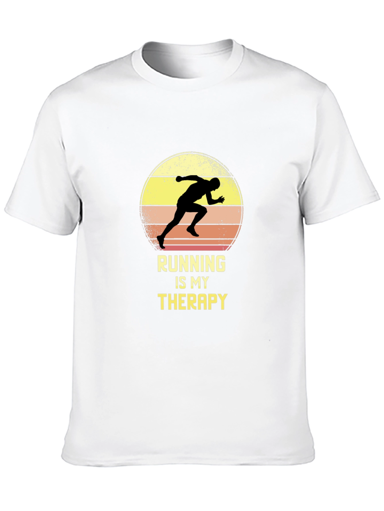 Running Is My Therapy T-Shirt - Black