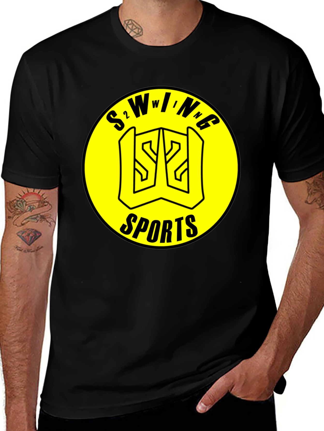 S2 Wing Sports Black T-Shirt