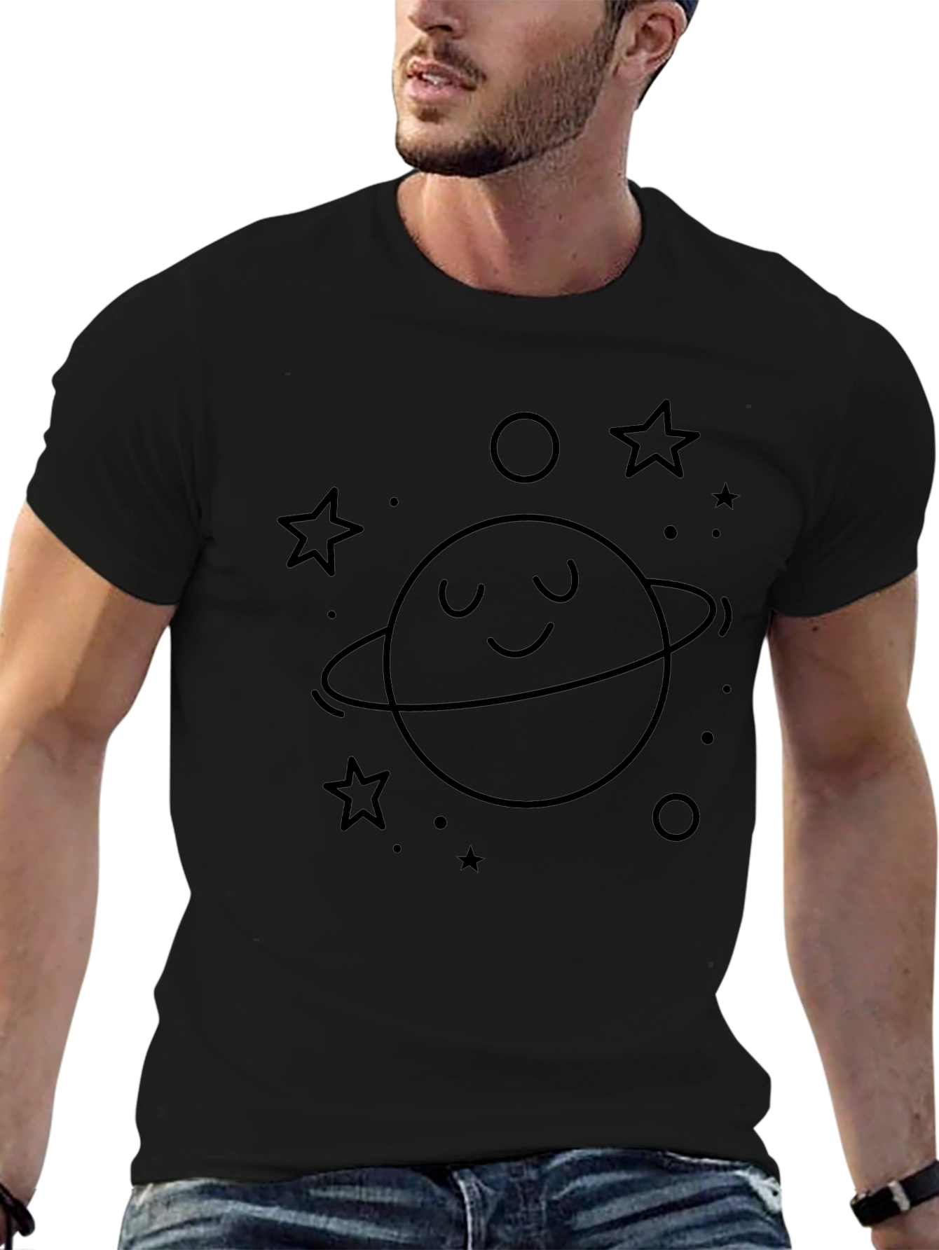 Whimsical Planet Graphic T-Shirt