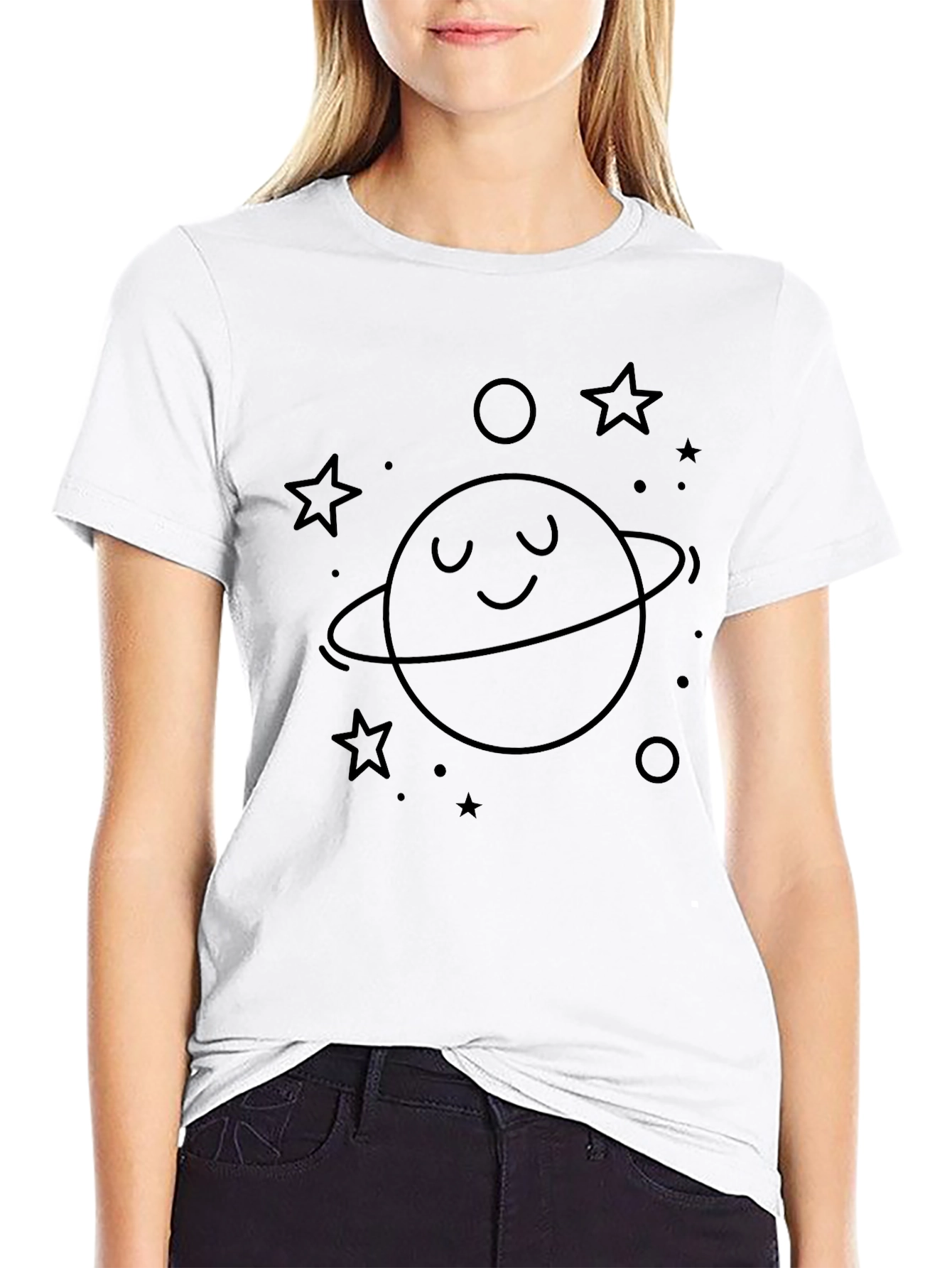 Whimsical Planet Graphic T-Shirt