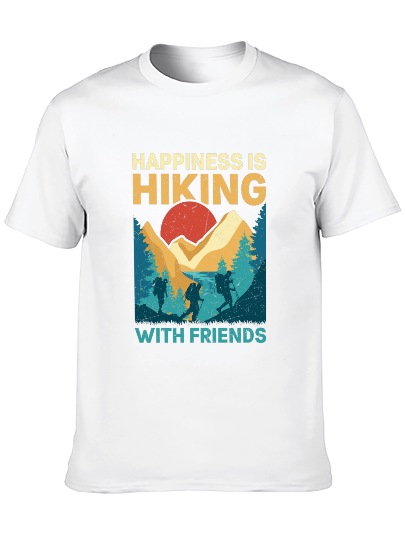 Happiness is Hiking with Friends Graphic Tee