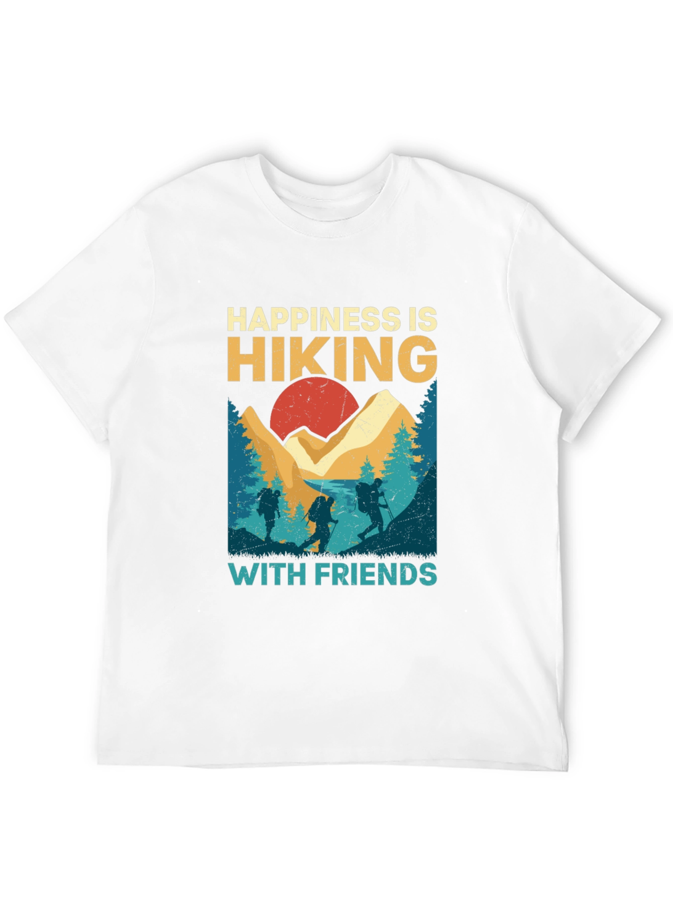 Happiness is Hiking with Friends Graphic Tee