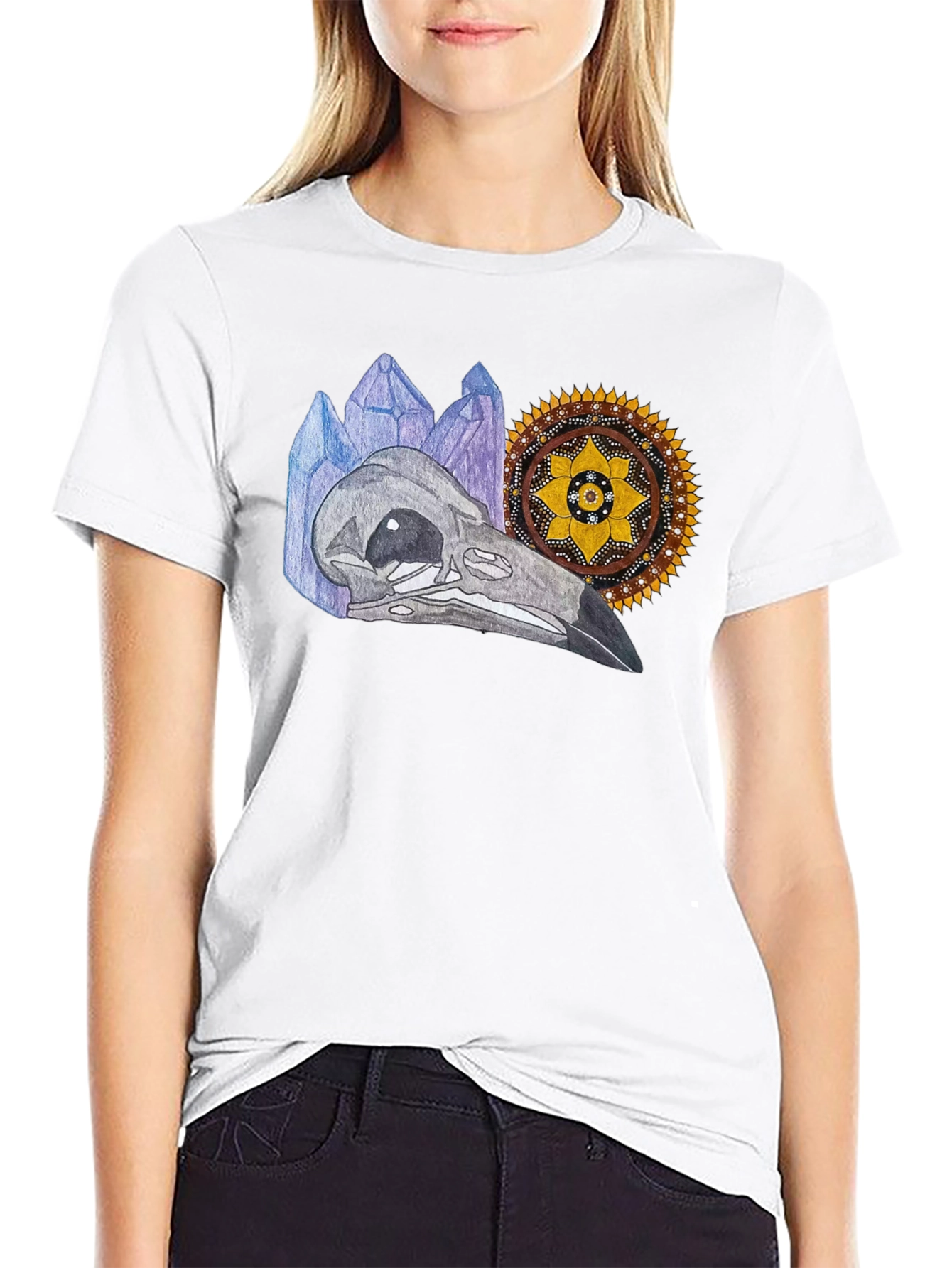Mystic Skull Graphic Tee - Black