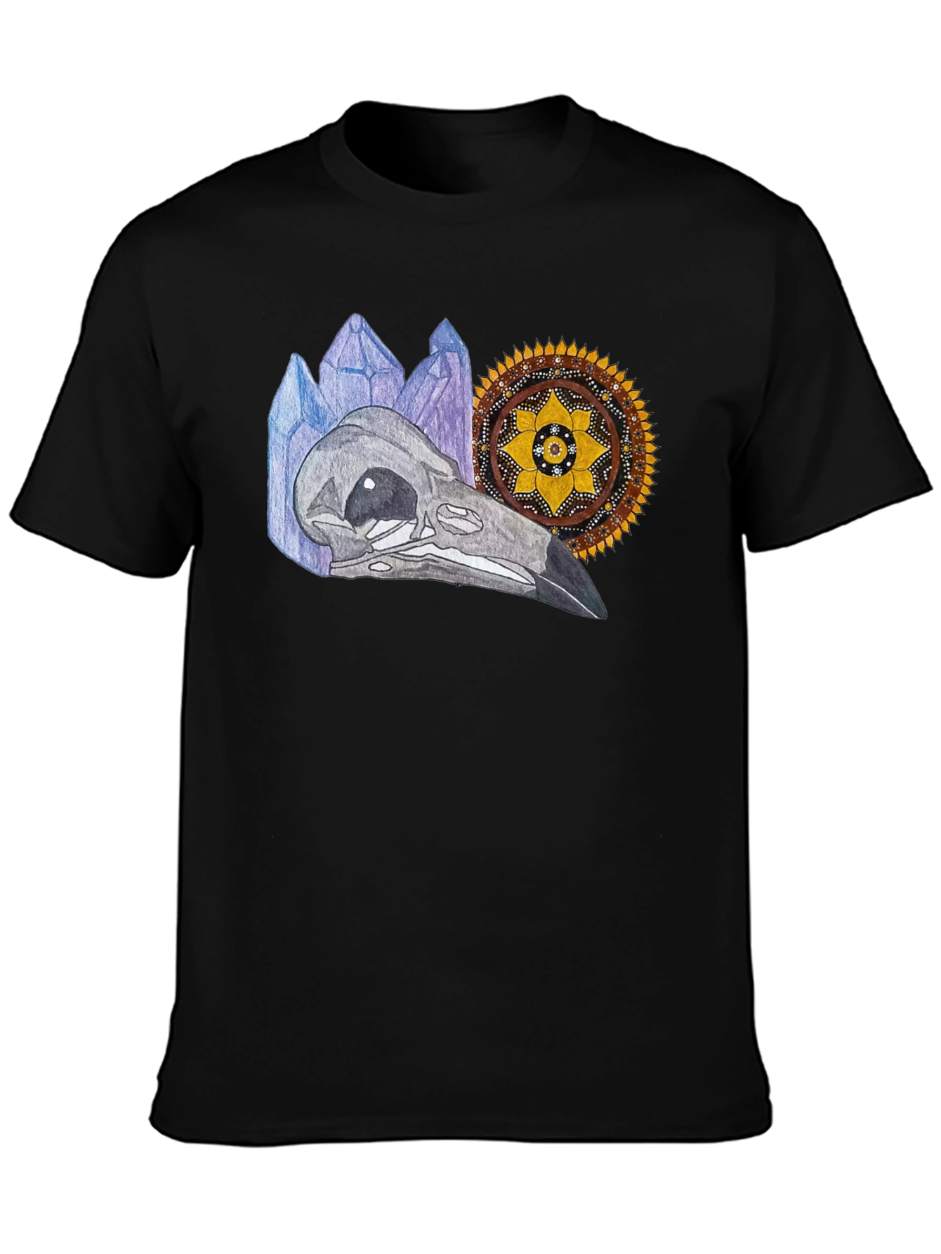 Mystic Skull Graphic Tee - Black