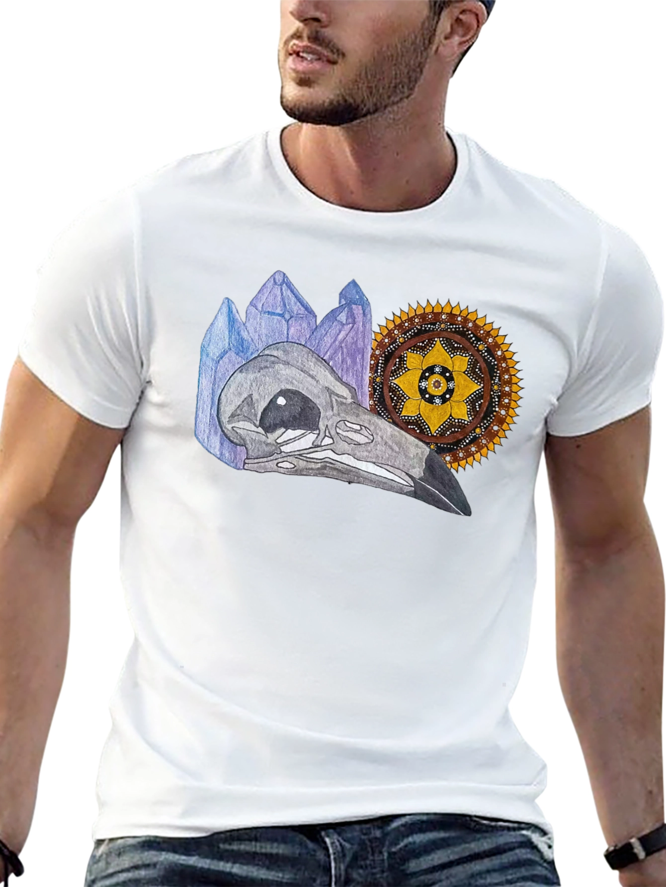 Mystic Skull Graphic Tee - Black