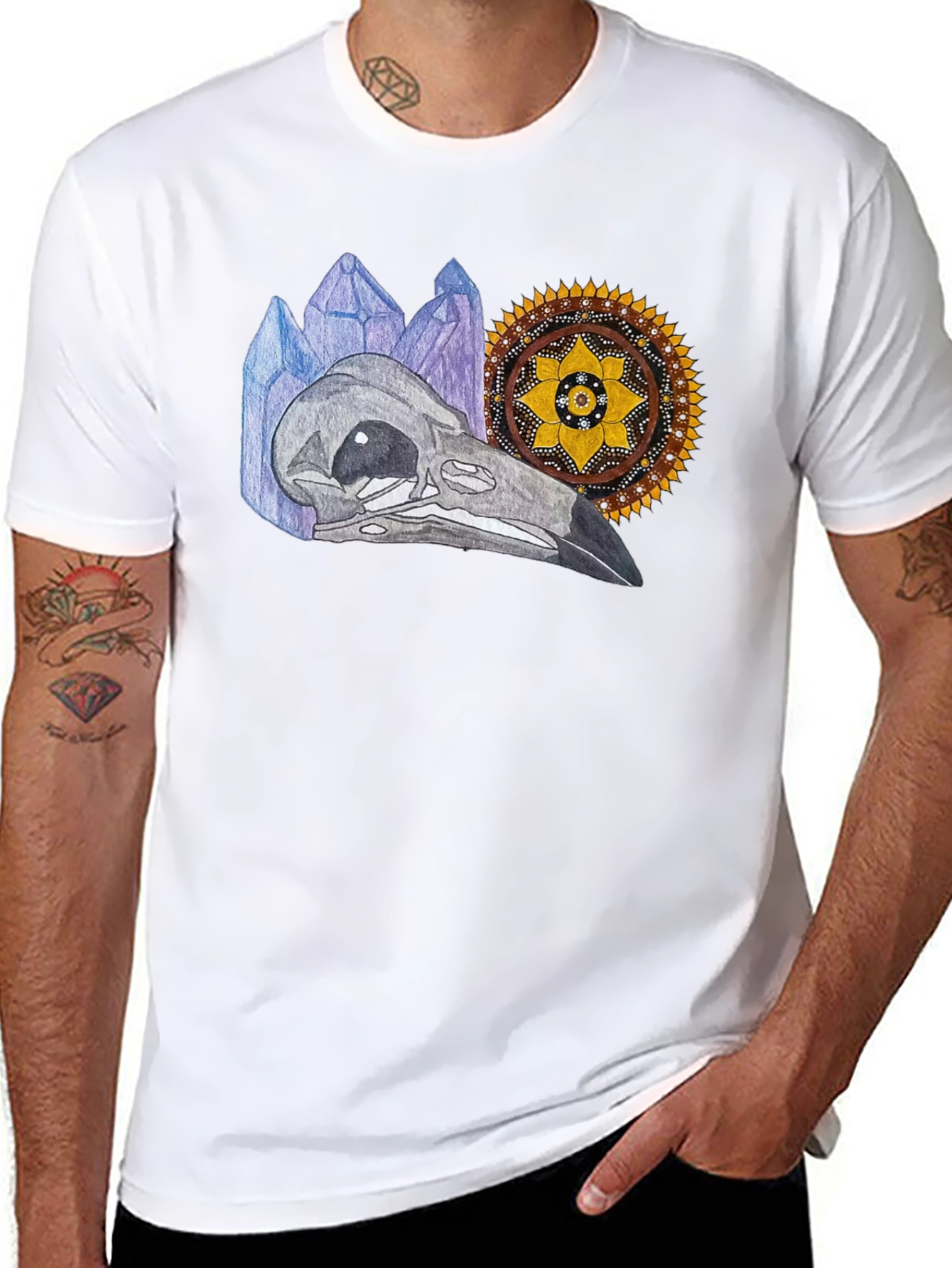Mystic Skull Graphic Tee - Black