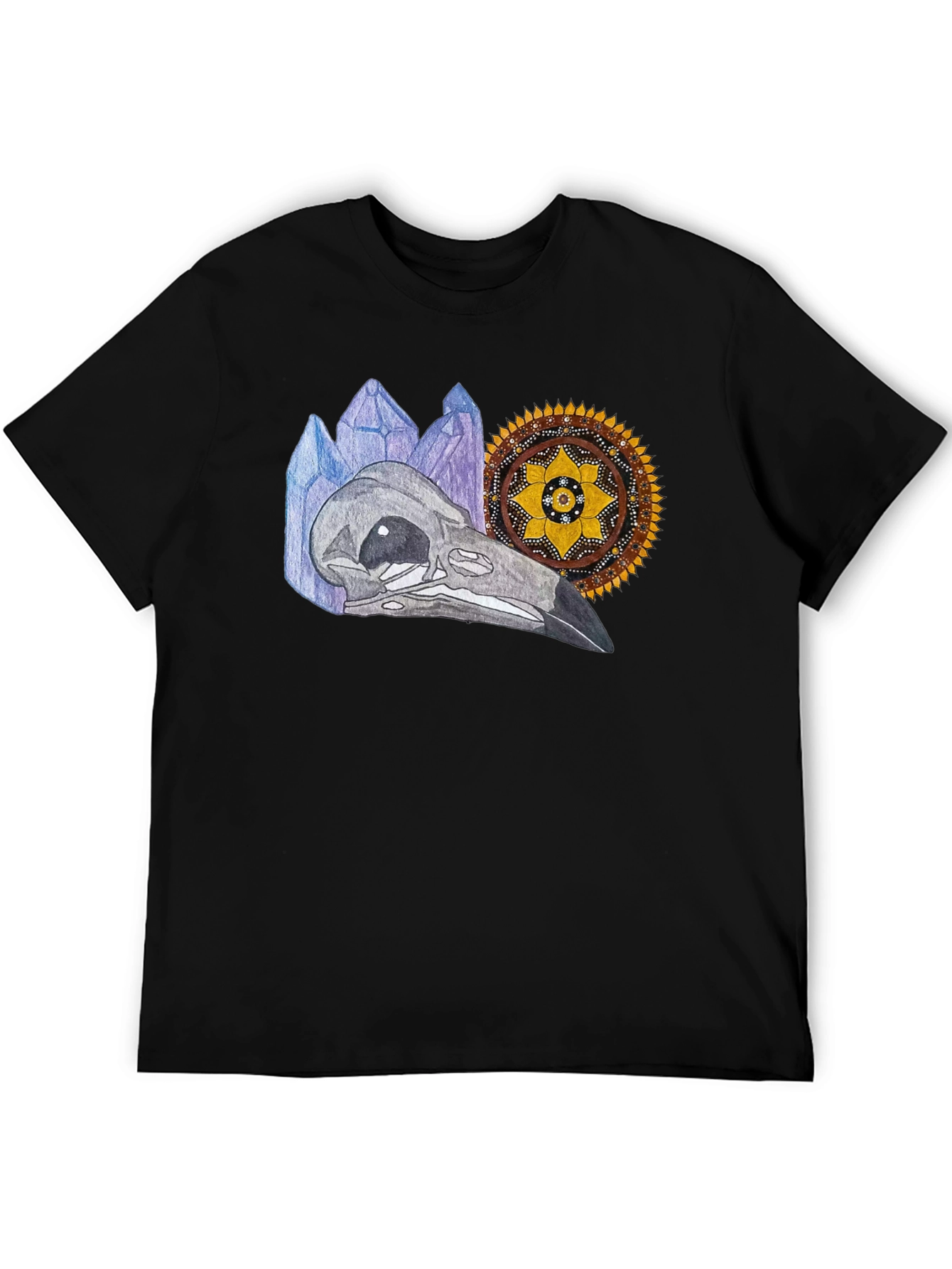 Mystic Skull Graphic Tee - Black