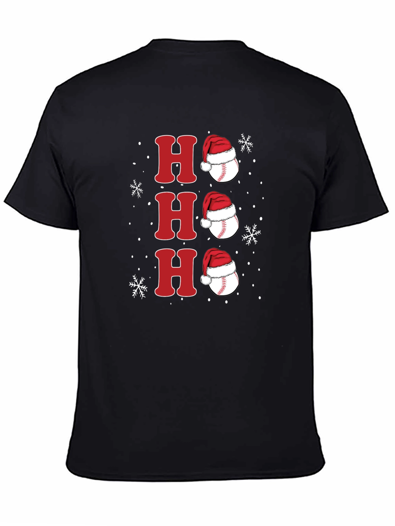 Festive Baseball Santa Hat Tee
