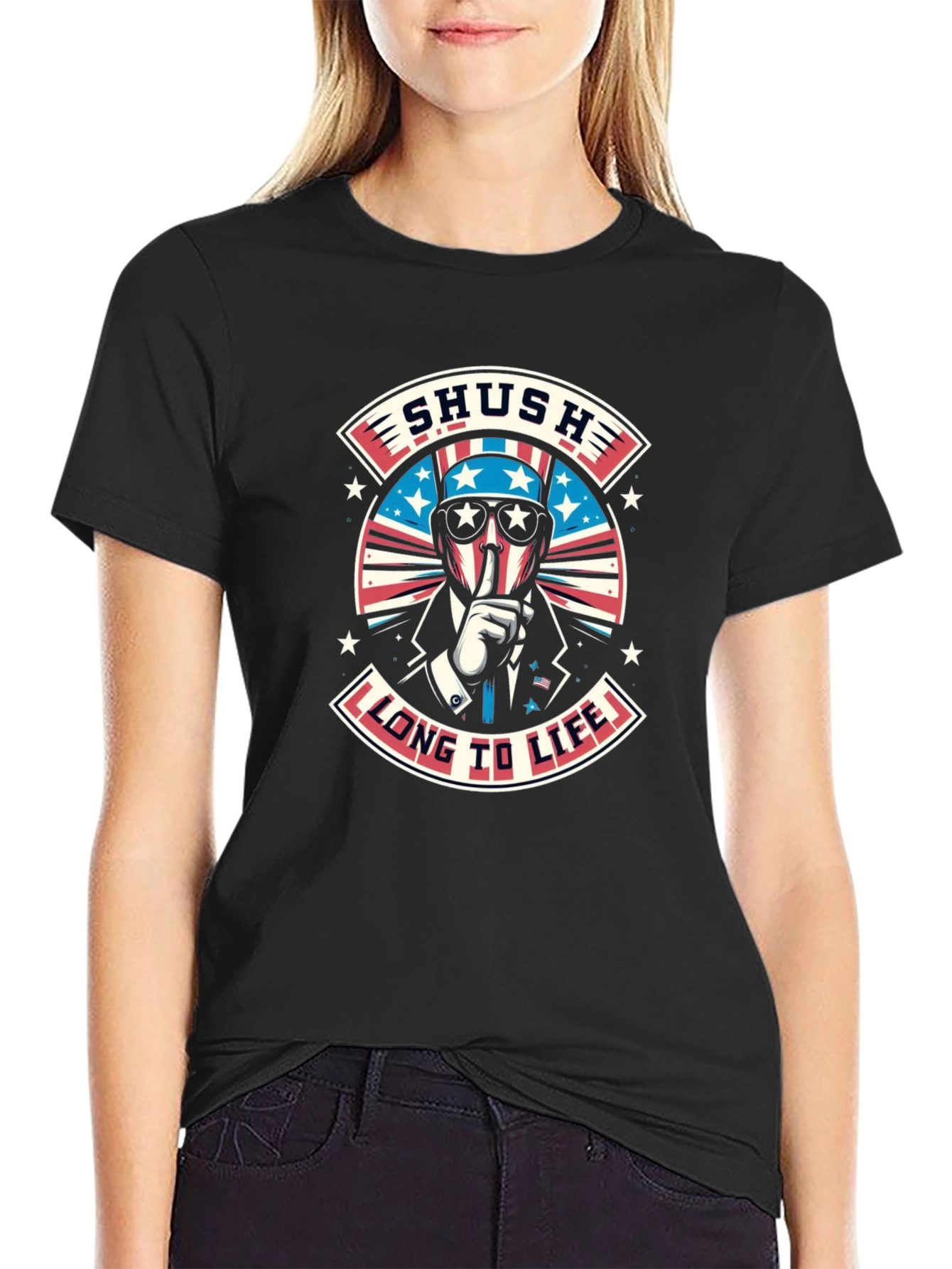 Patriotic Shush Graphic Tee - Long To Life