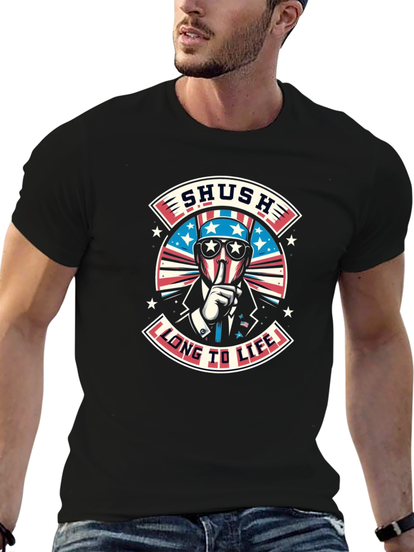 Patriotic Shush Graphic Tee - Long To Life