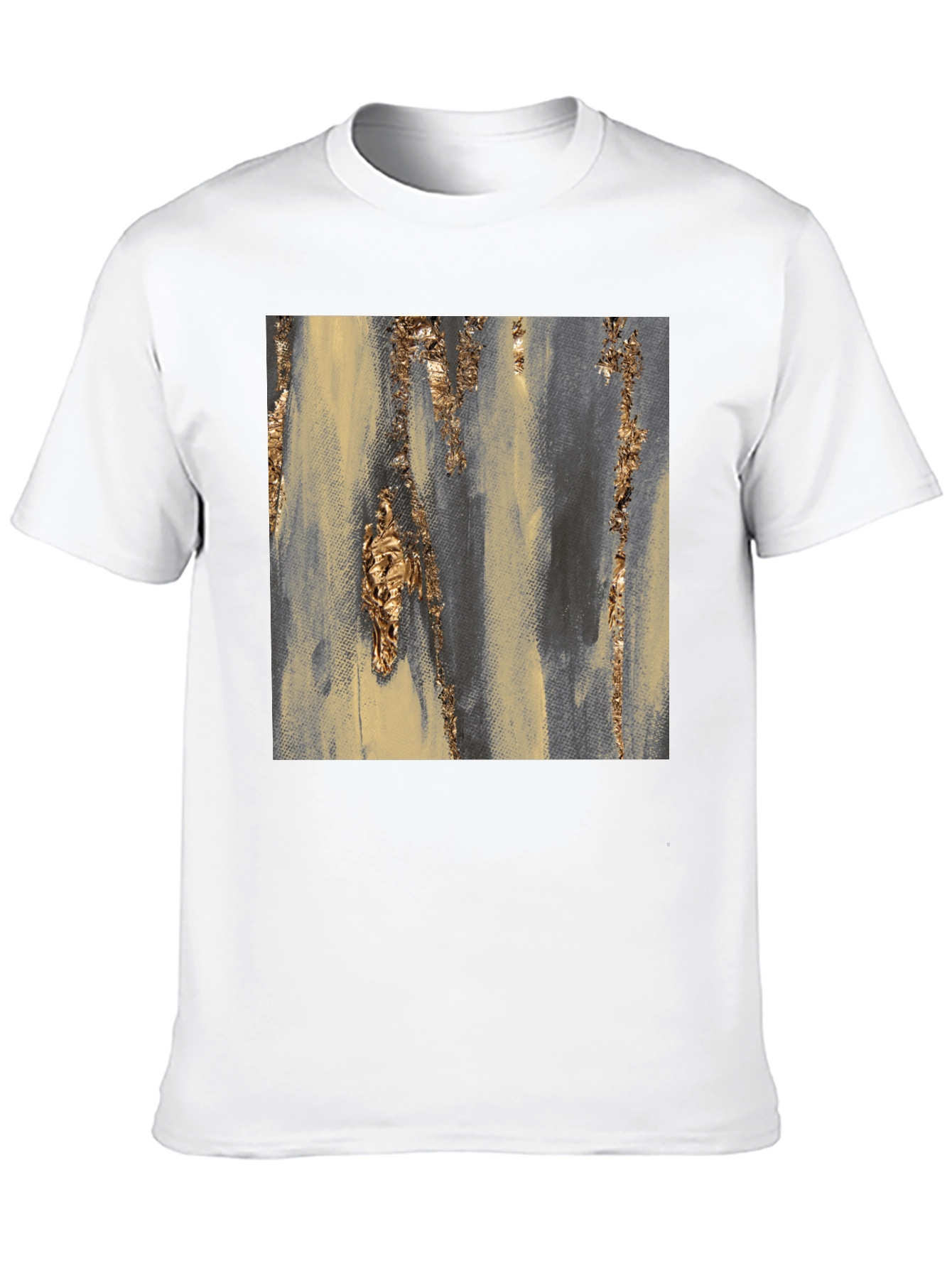 Abstract Gold Accent Black Tee