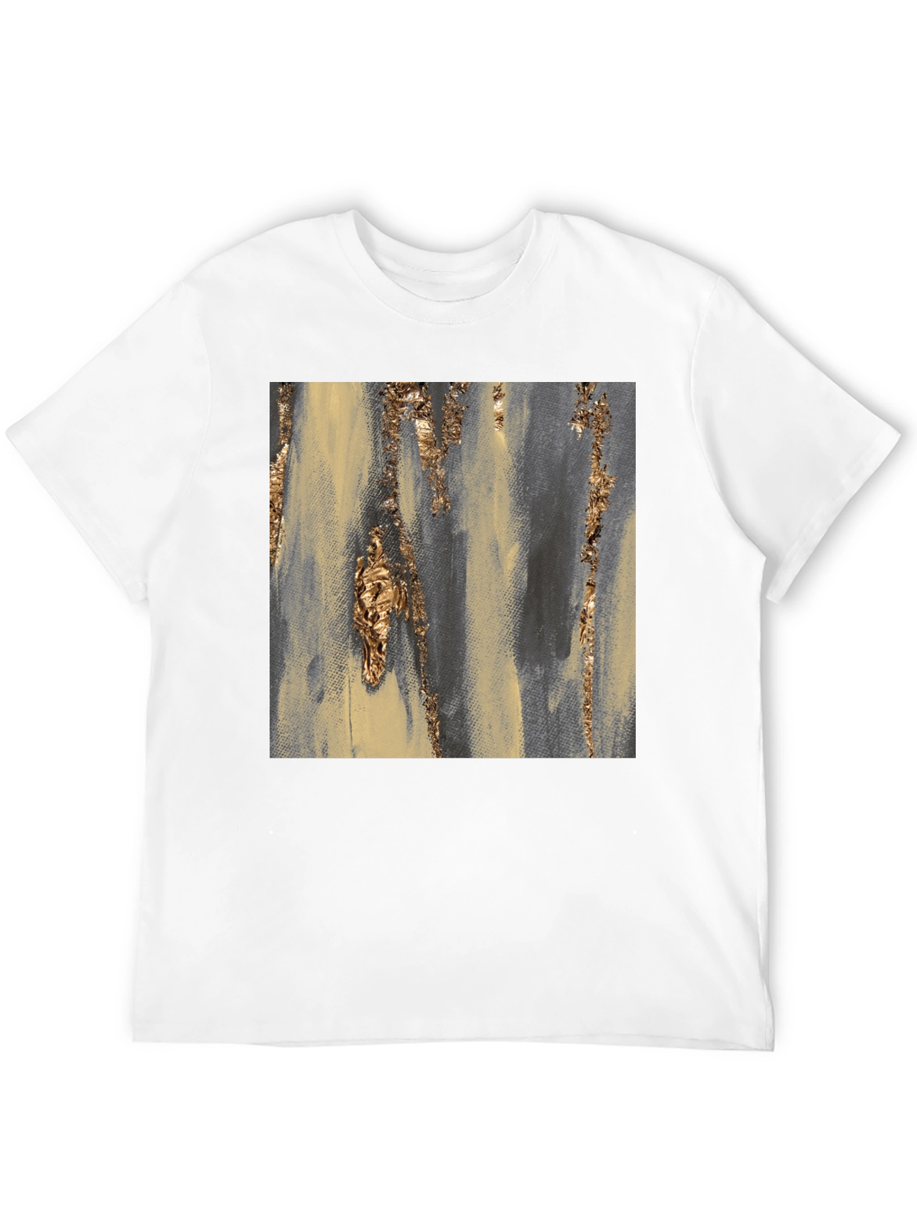 Abstract Gold Accent Black Tee