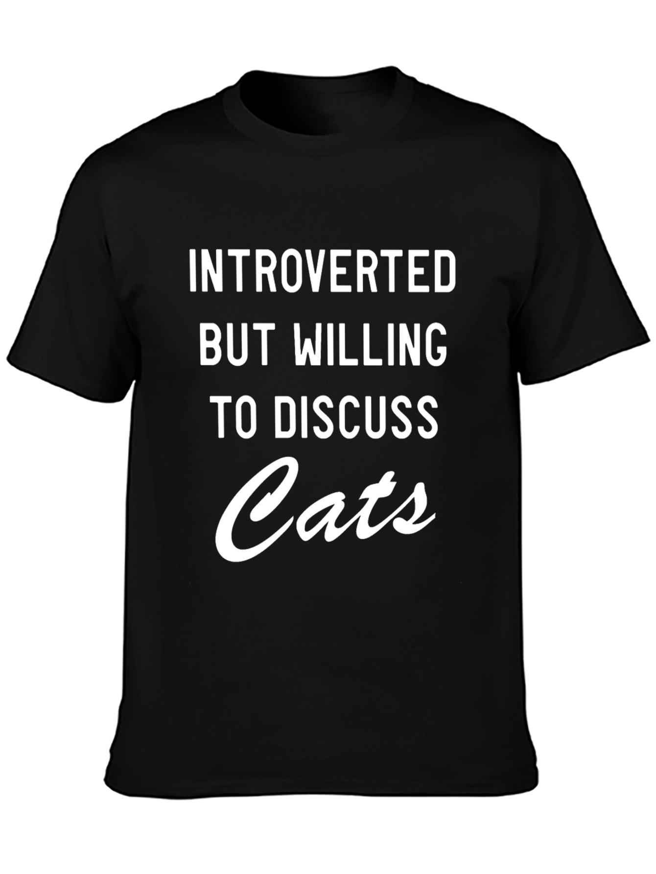 Introverted Cat Lover T-Shirt - Funny Statement Tee